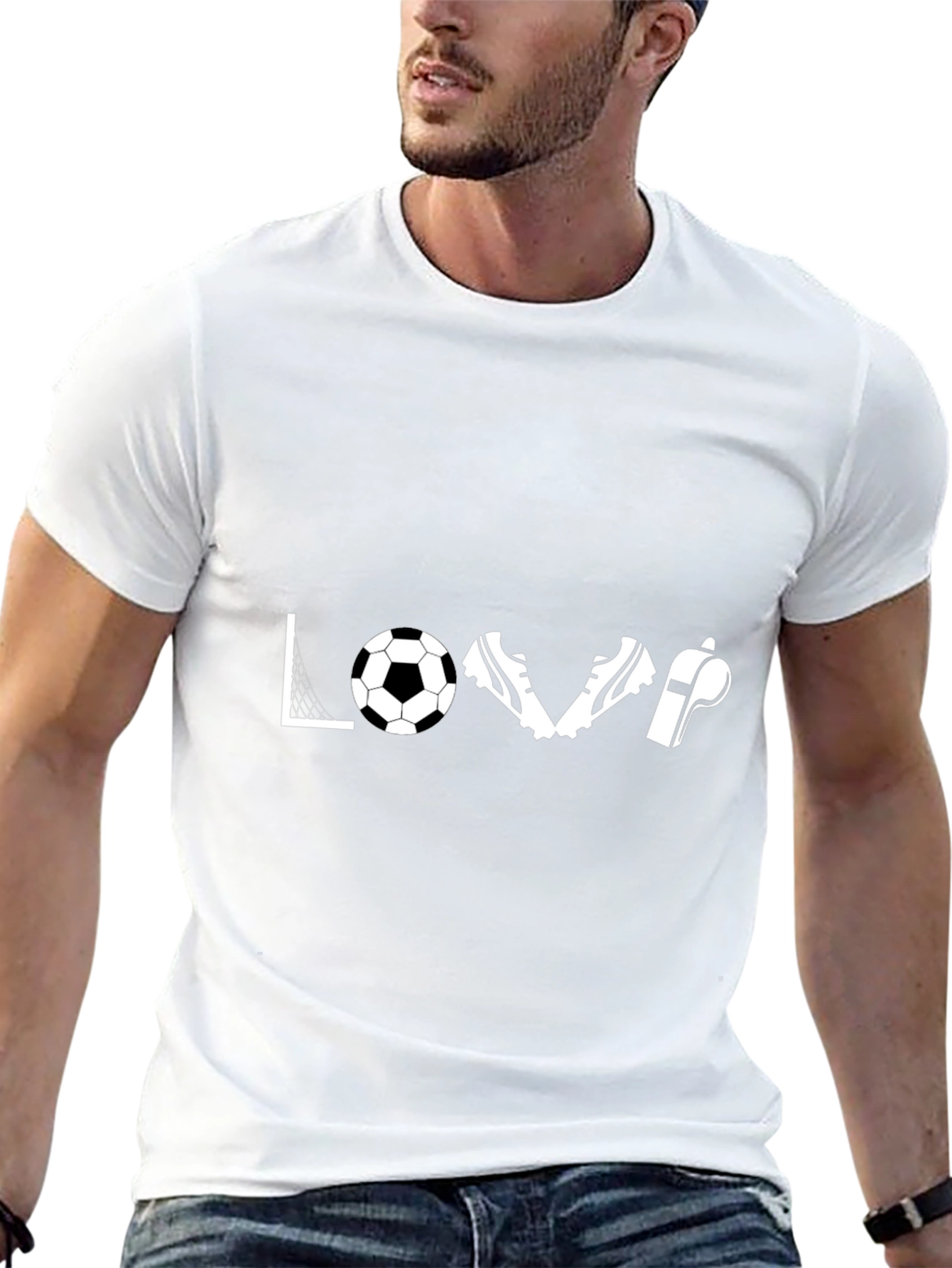 Love Soccer Graphic Tee - Black