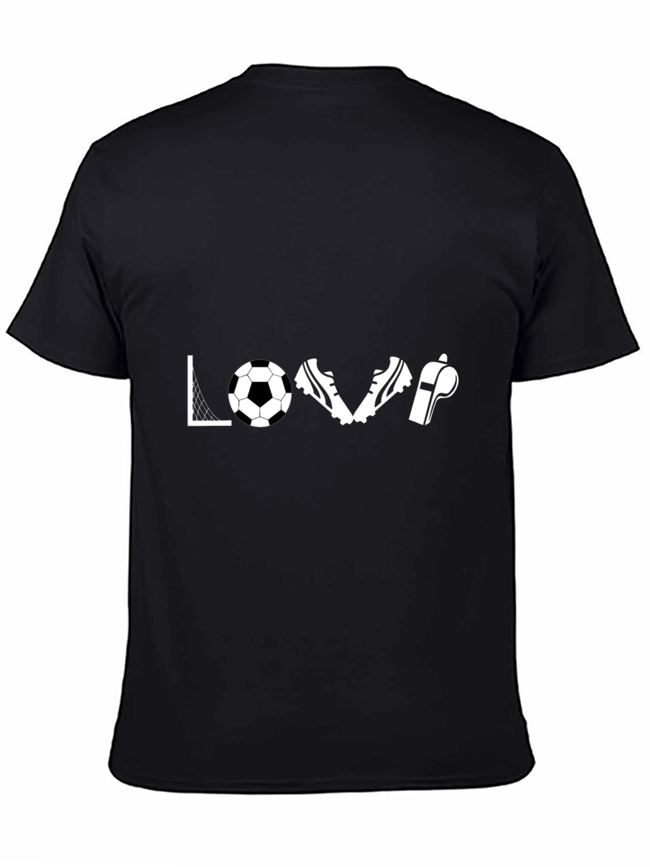 Love Soccer Graphic Tee - Black