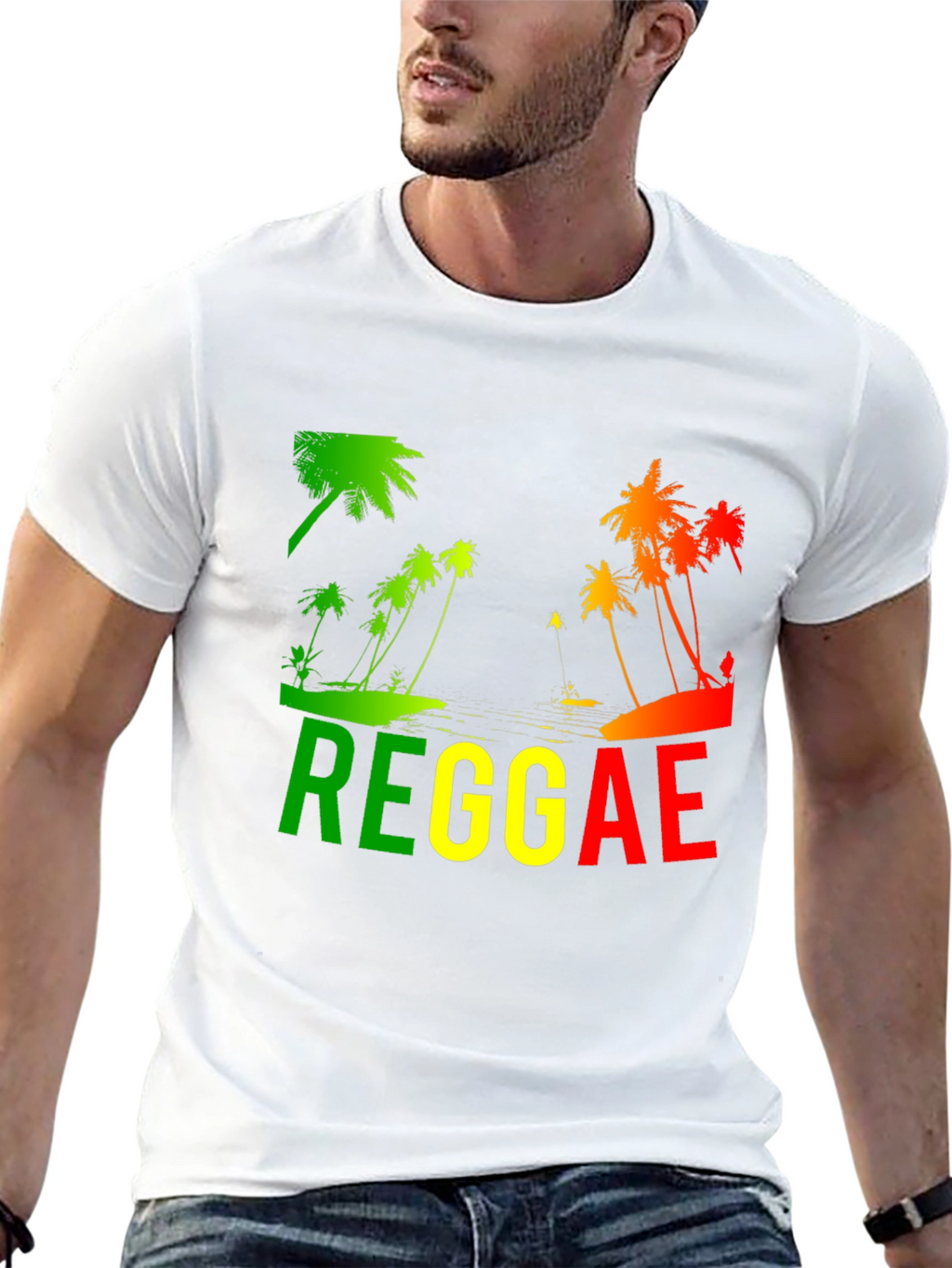 Reggae Palm Tree T-Shirt - Rasta Style