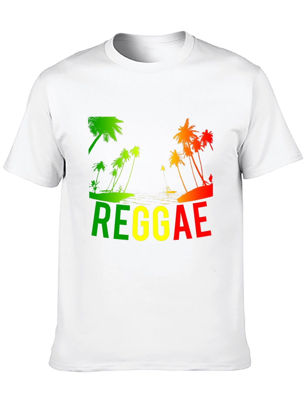 Reggae Palm Tree T-Shirt - Rasta Style