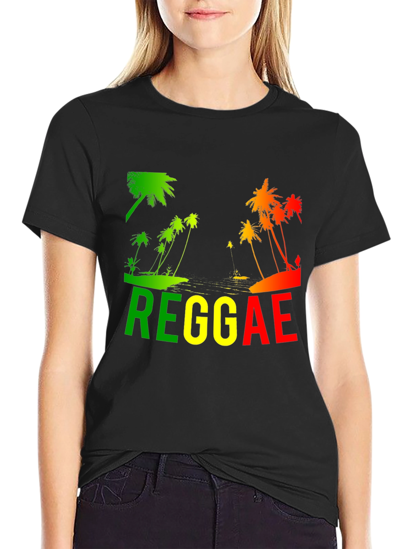 Reggae Palm Tree T-Shirt - Rasta Style
