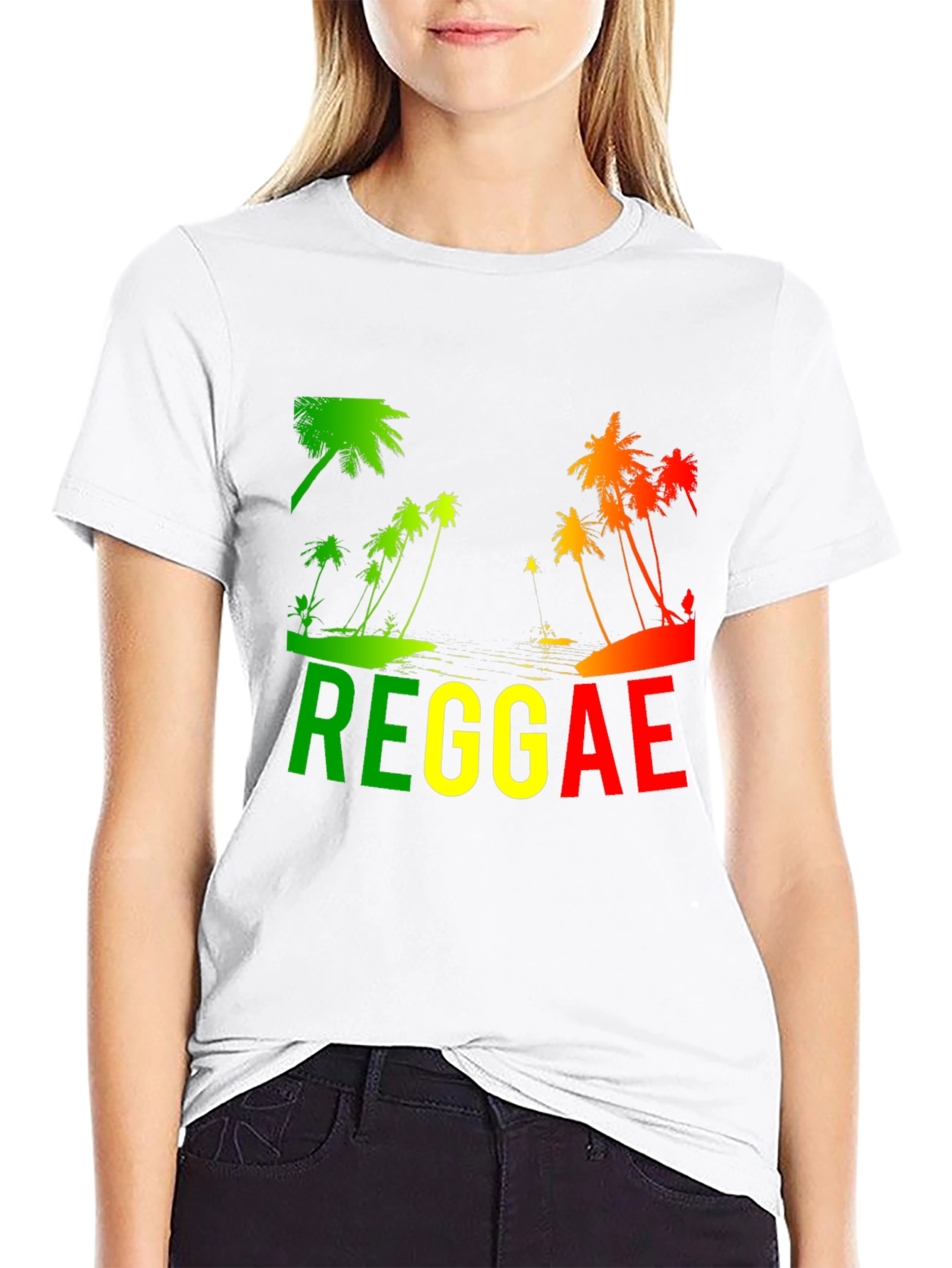 Reggae Palm Tree T-Shirt - Rasta Style