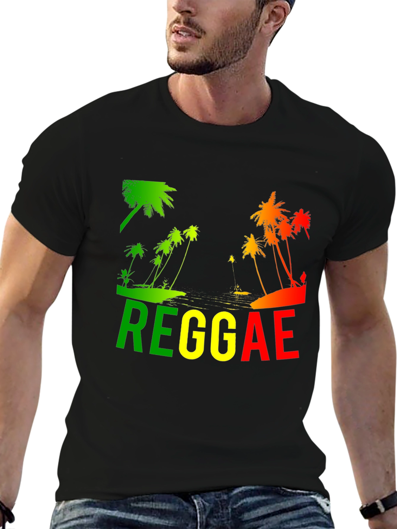 Reggae Palm Tree T-Shirt - Rasta Style