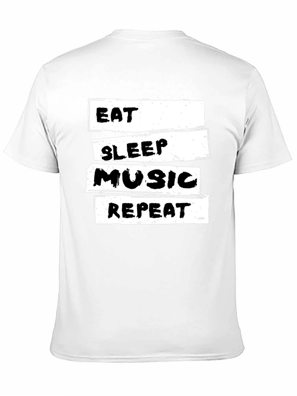Eat Sleep Music Repeat Black T-Shirt