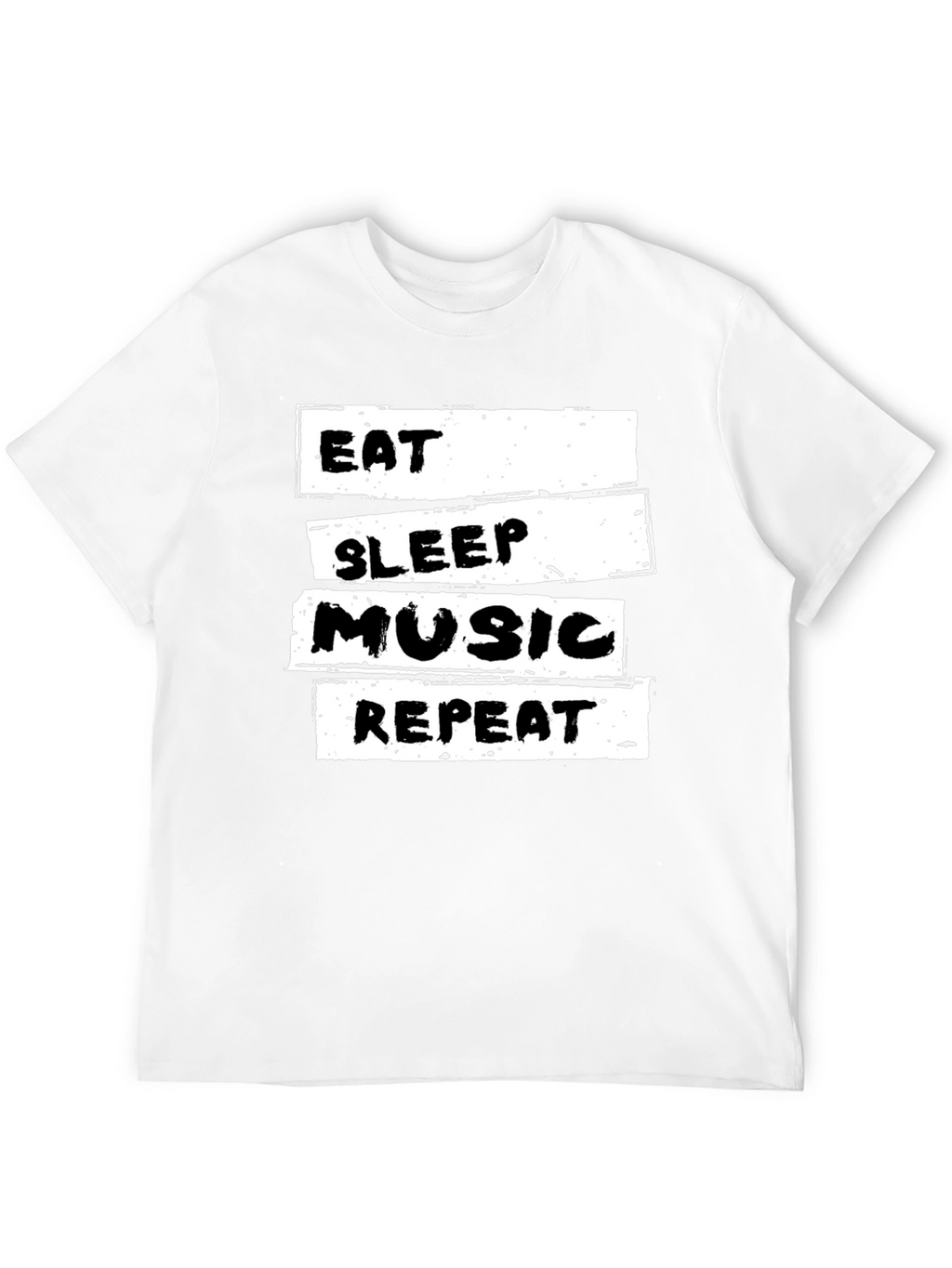 Eat Sleep Music Repeat Black T-Shirt