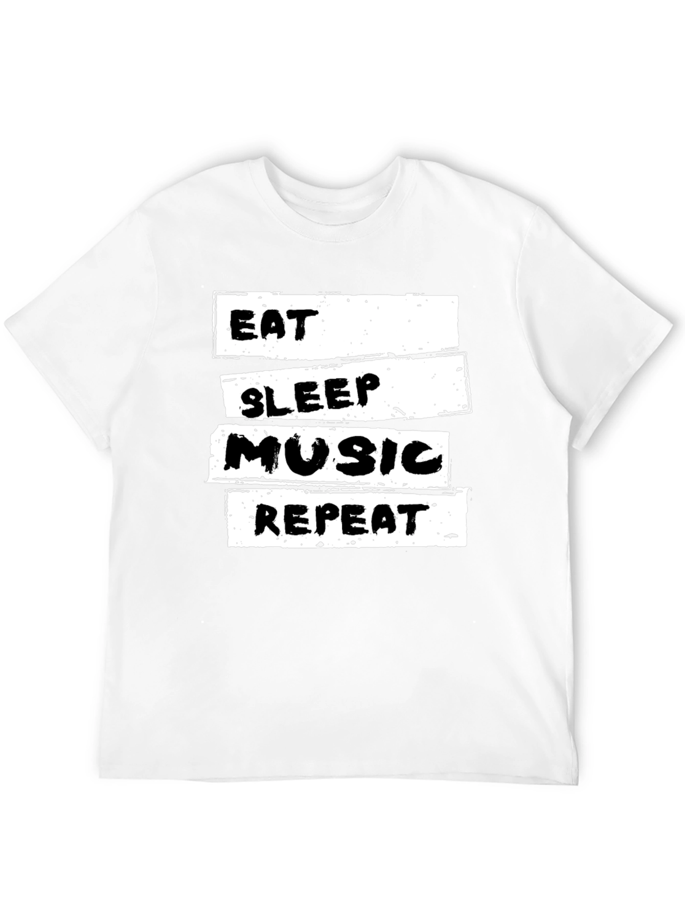 Eat Sleep Music Repeat Black T-Shirt
