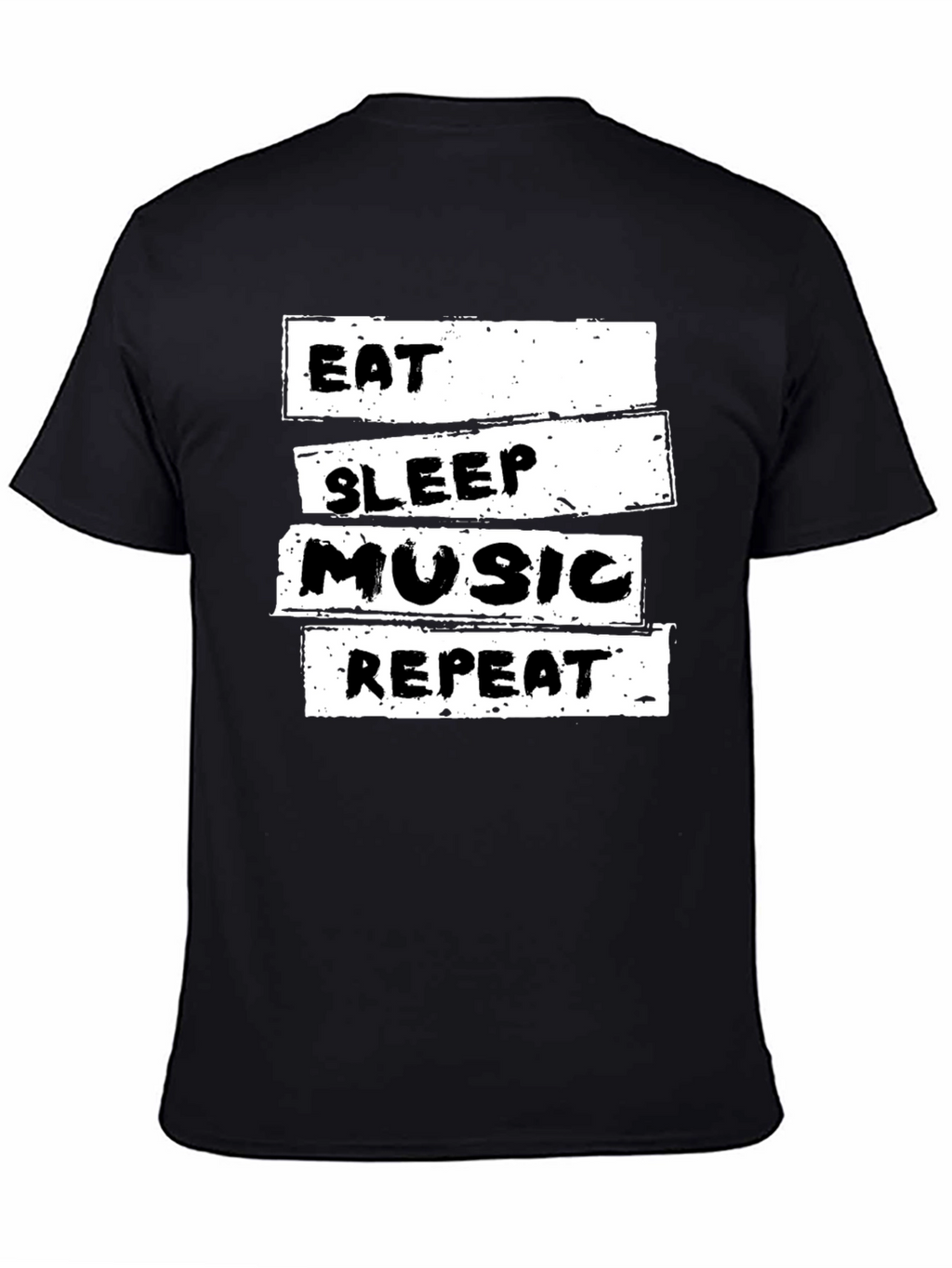 Eat Sleep Music Repeat Black T-Shirt