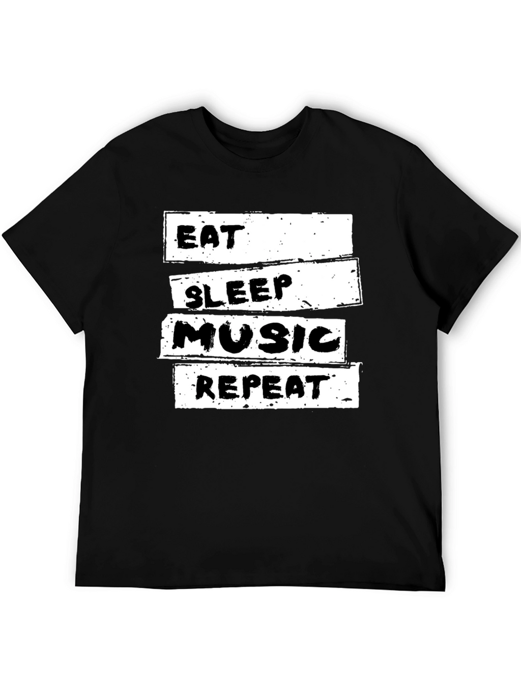 Eat Sleep Music Repeat Black T-Shirt