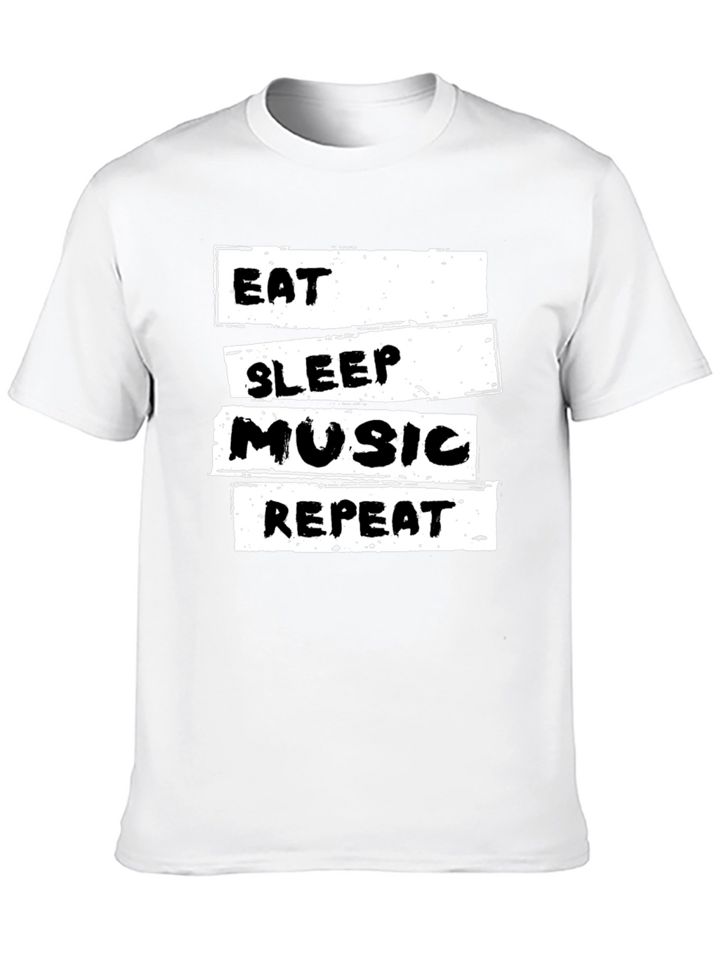 Eat Sleep Music Repeat Black T-Shirt