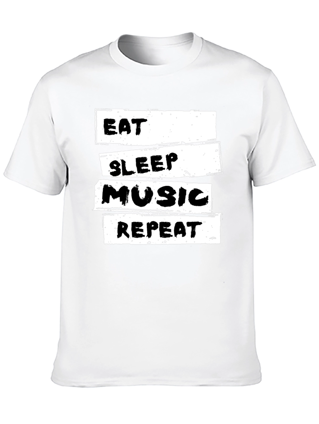 Eat Sleep Music Repeat Black T-Shirt
