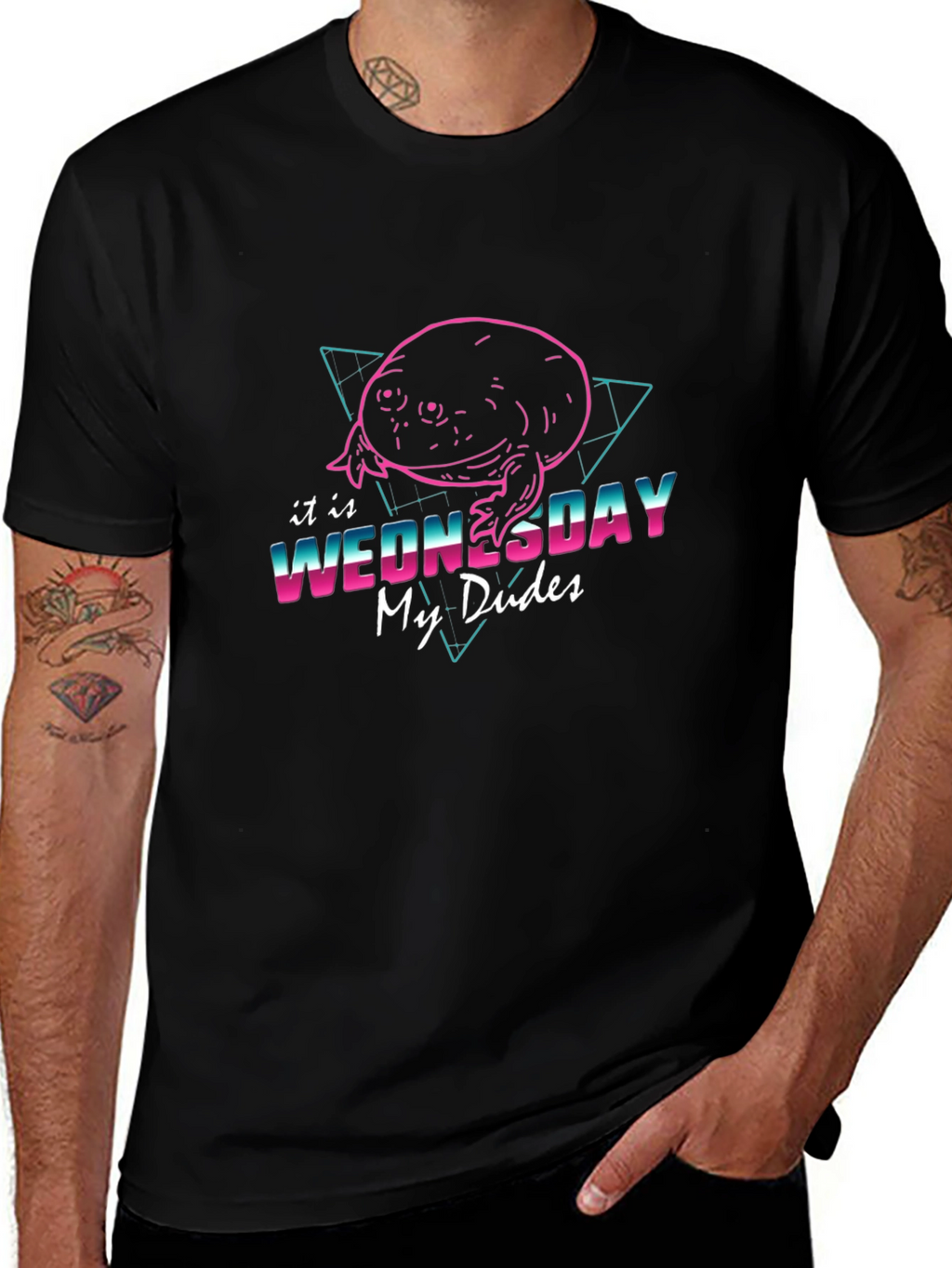 It is Wednesday My Dudes Black T-Shirt