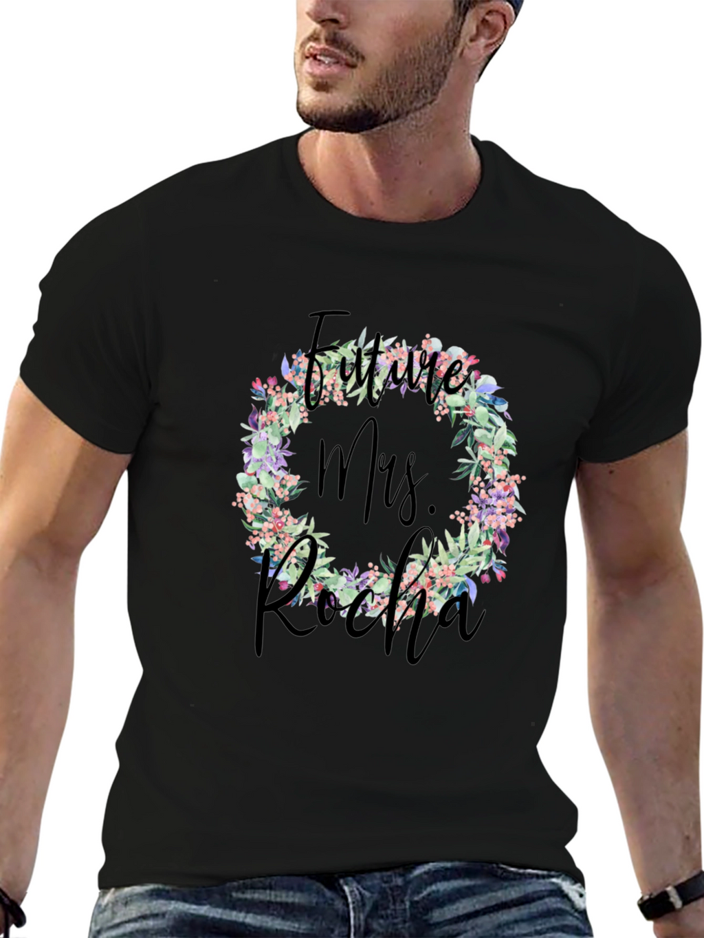 Future Mrs. Rocha Floral Wreath Tee