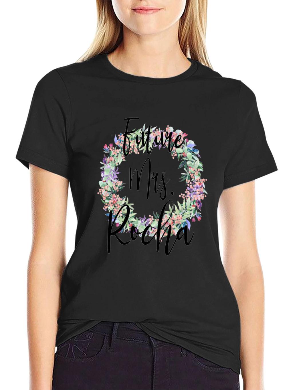 Future Mrs. Rocha Floral Wreath Tee