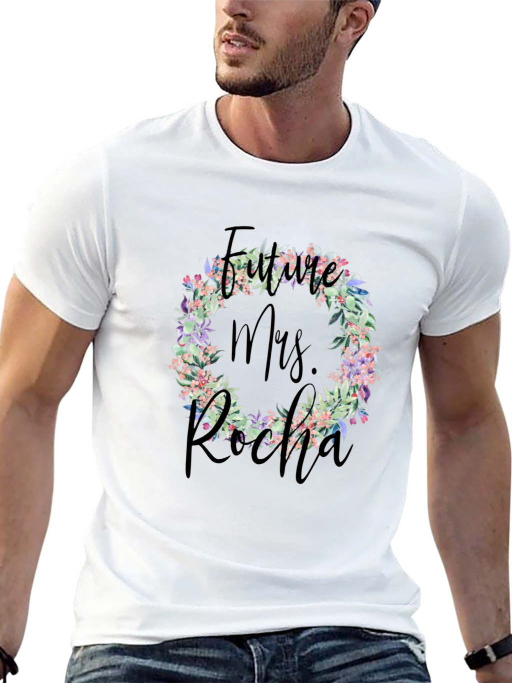 Future Mrs. Rocha Floral Wreath Tee