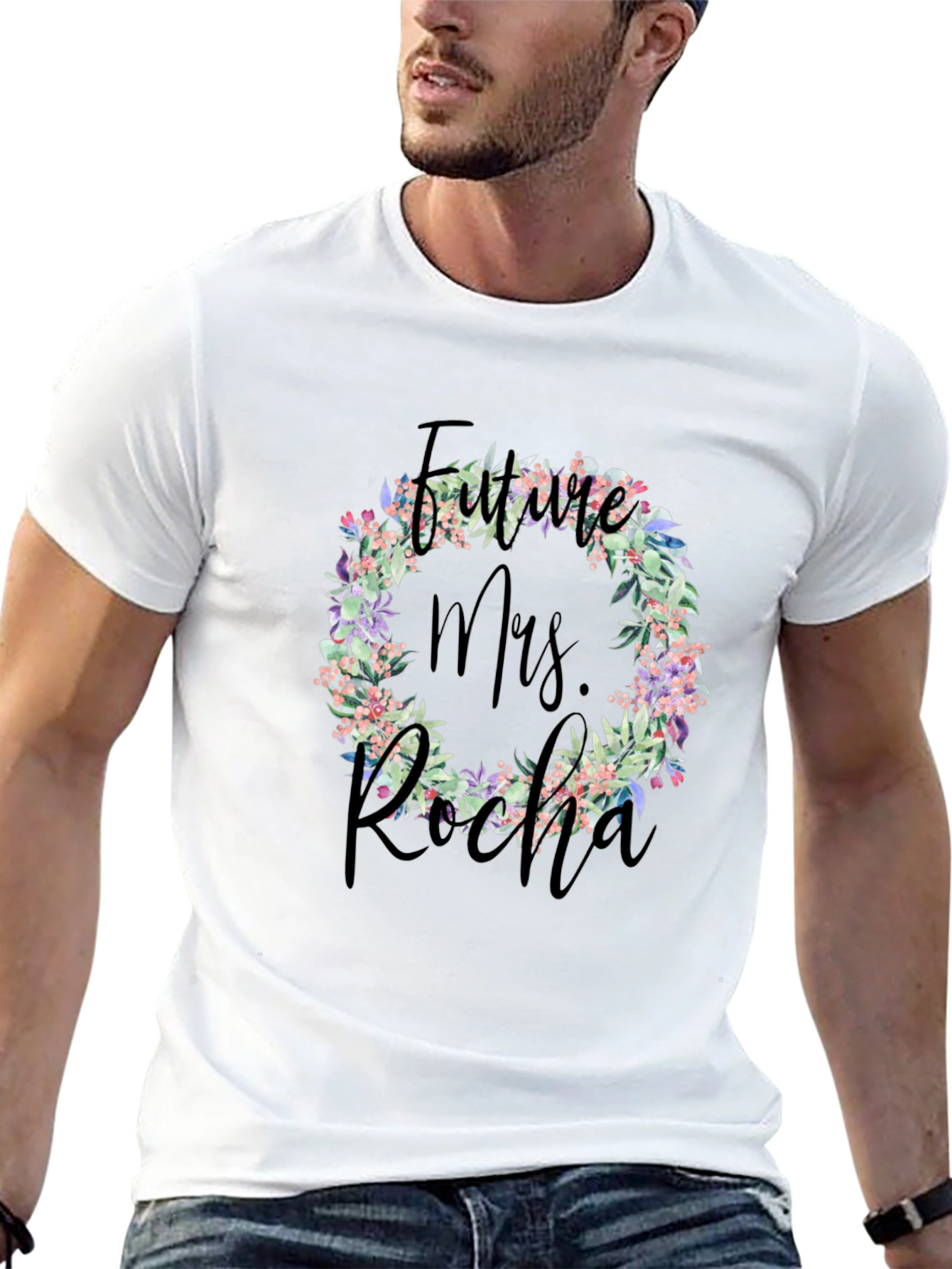 Future Mrs. Rocha Floral Wreath Tee