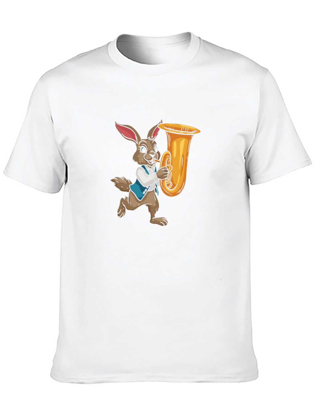 Rabbit Playing Tuba Graphic Tee