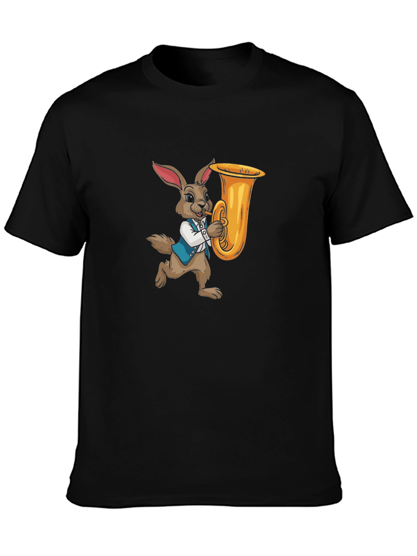Rabbit Playing Tuba Graphic Tee