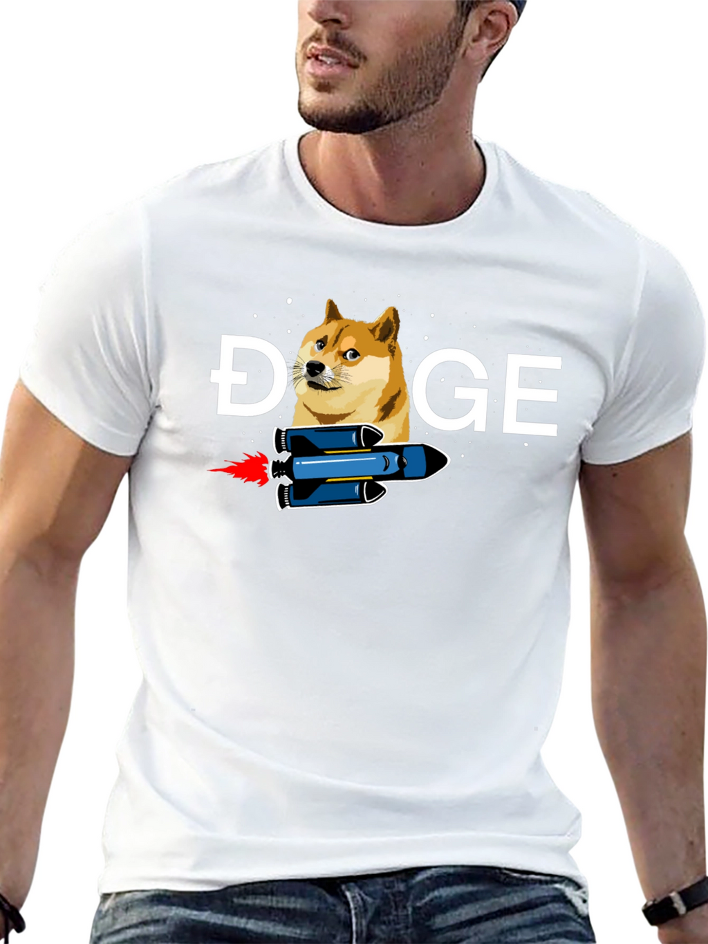 Doge Rocket T-Shirt - Crypto Meme Tee