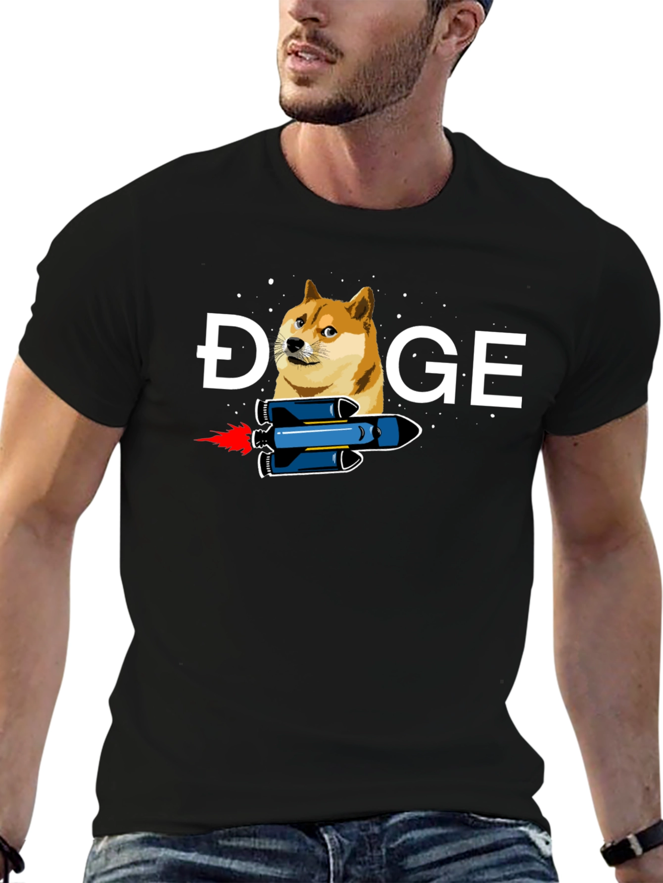 Doge Rocket T-Shirt - Crypto Meme Tee