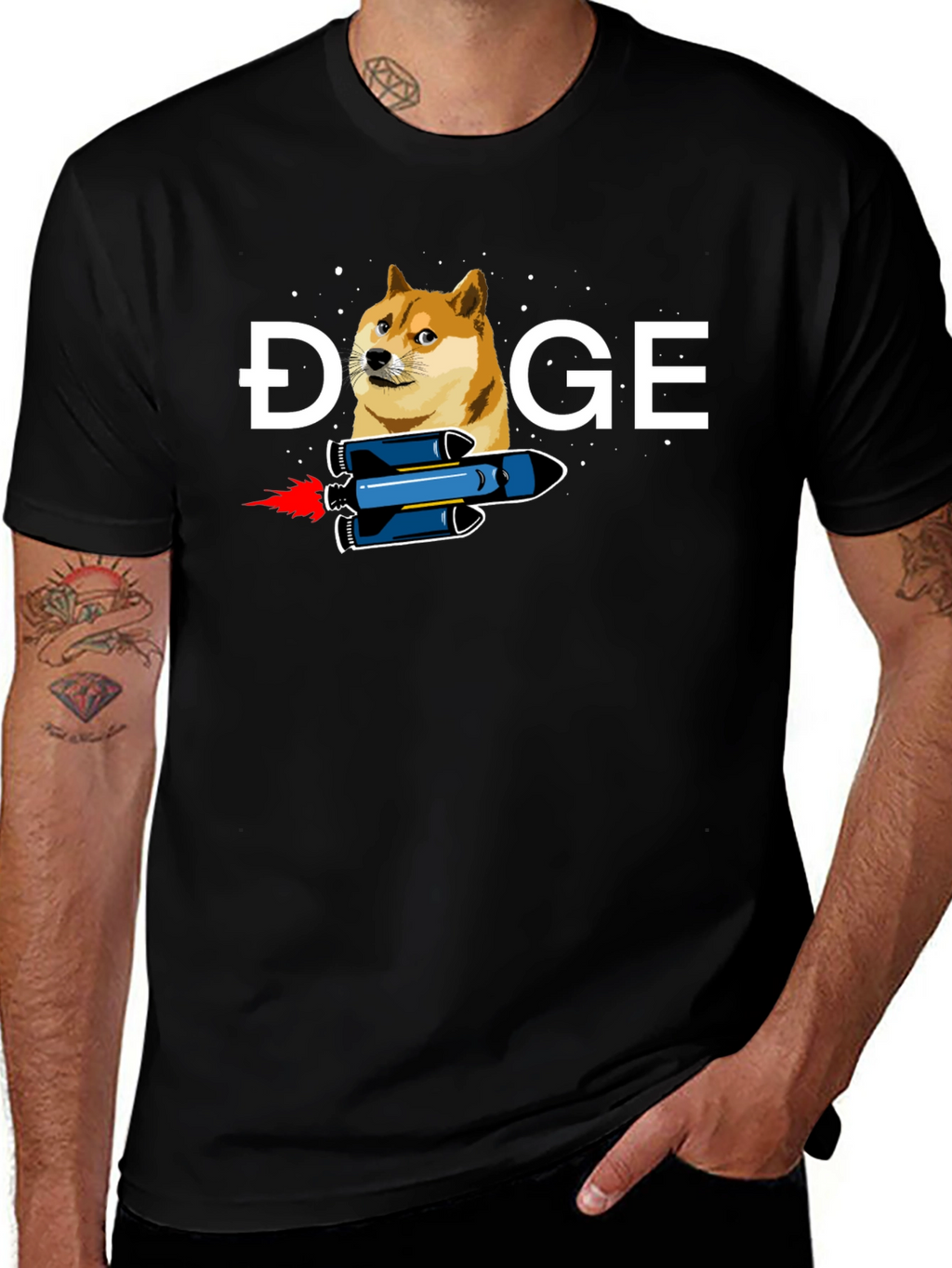 Doge Rocket T-Shirt - Crypto Meme Tee