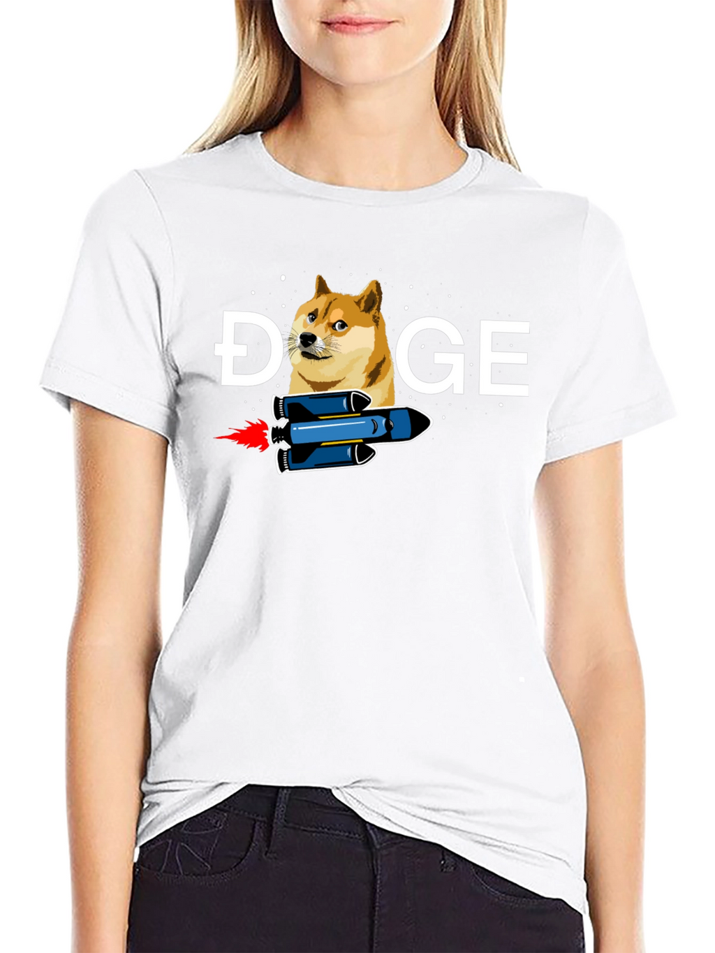 Doge Rocket T-Shirt - Crypto Meme Tee