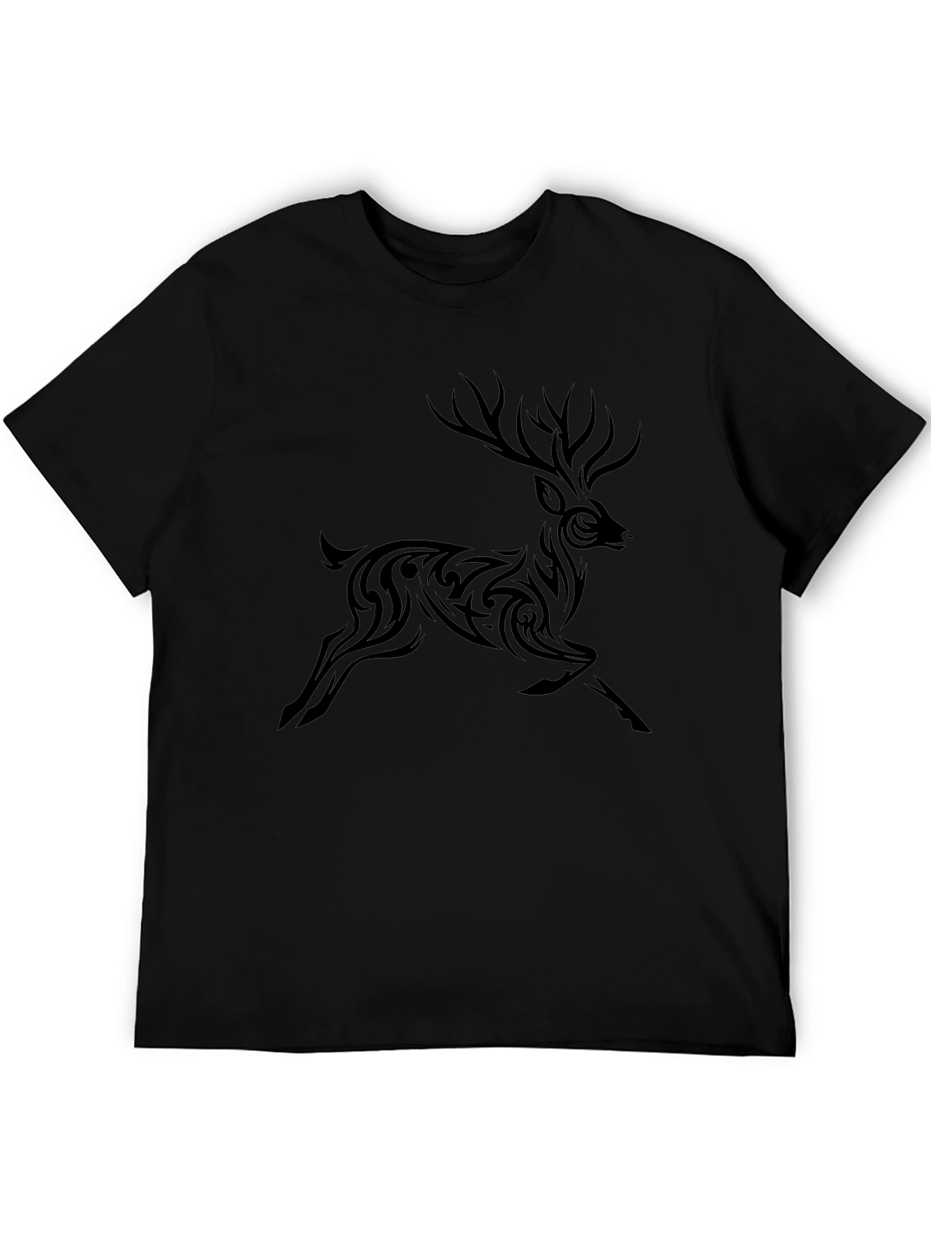 Tribal Deer Graphic T-Shirt - Stylish Animal Design