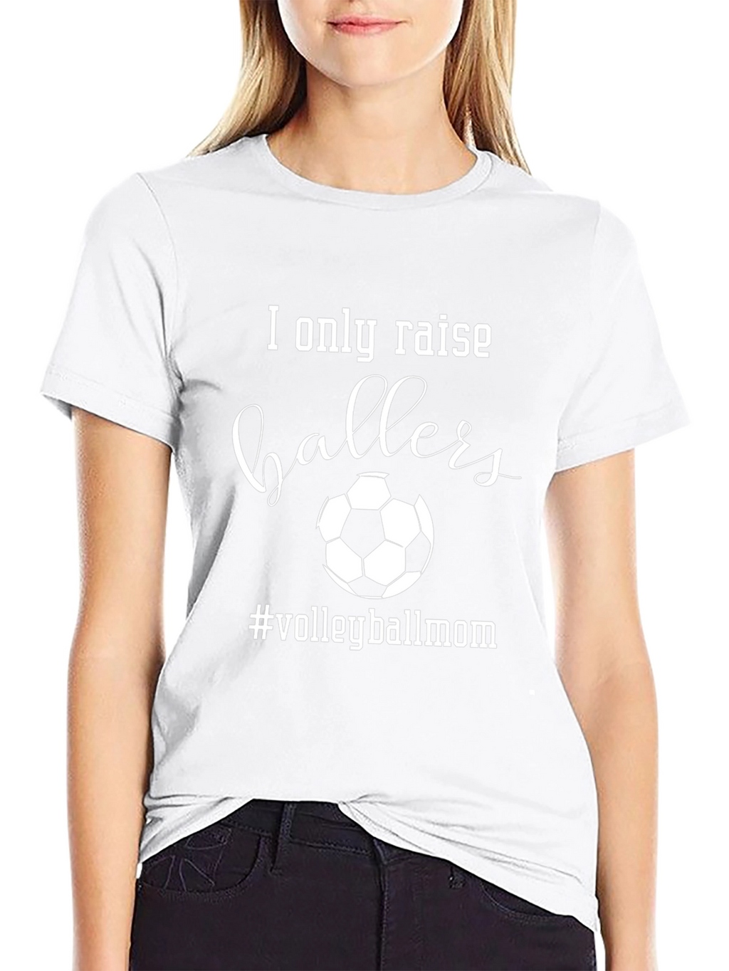 I Only Raise Ballers Volleyball Mom Graphic Tee