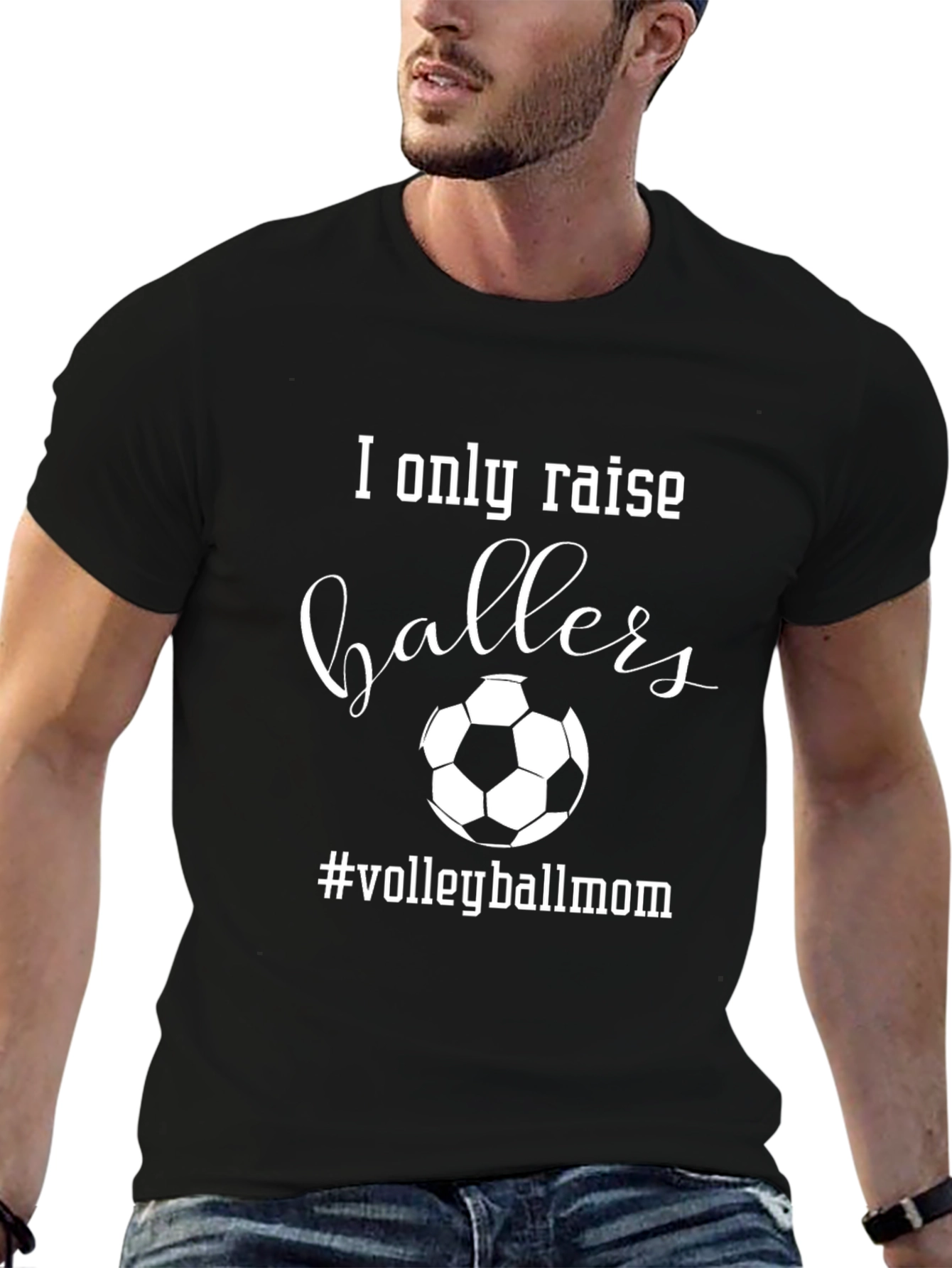 I Only Raise Ballers Volleyball Mom Graphic Tee