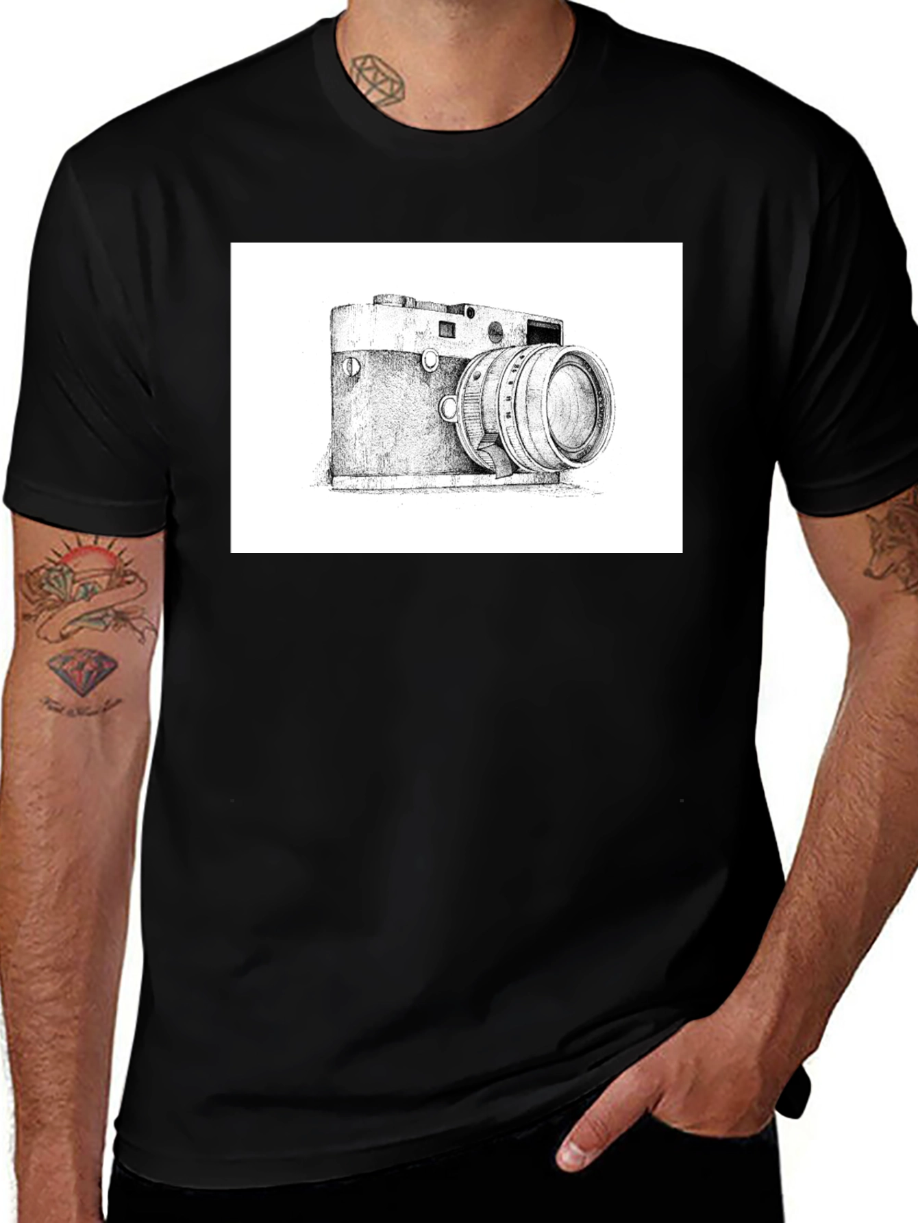 Vintage Camera Graphic T-Shirt - Classic Style