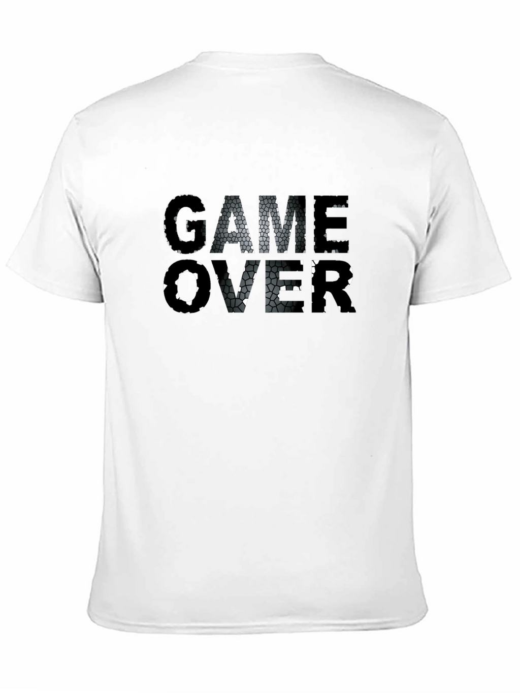 Game Over Graphic Print Black T-Shirt