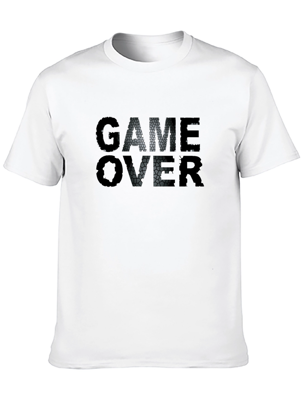 Game Over Graphic Print Black T-Shirt
