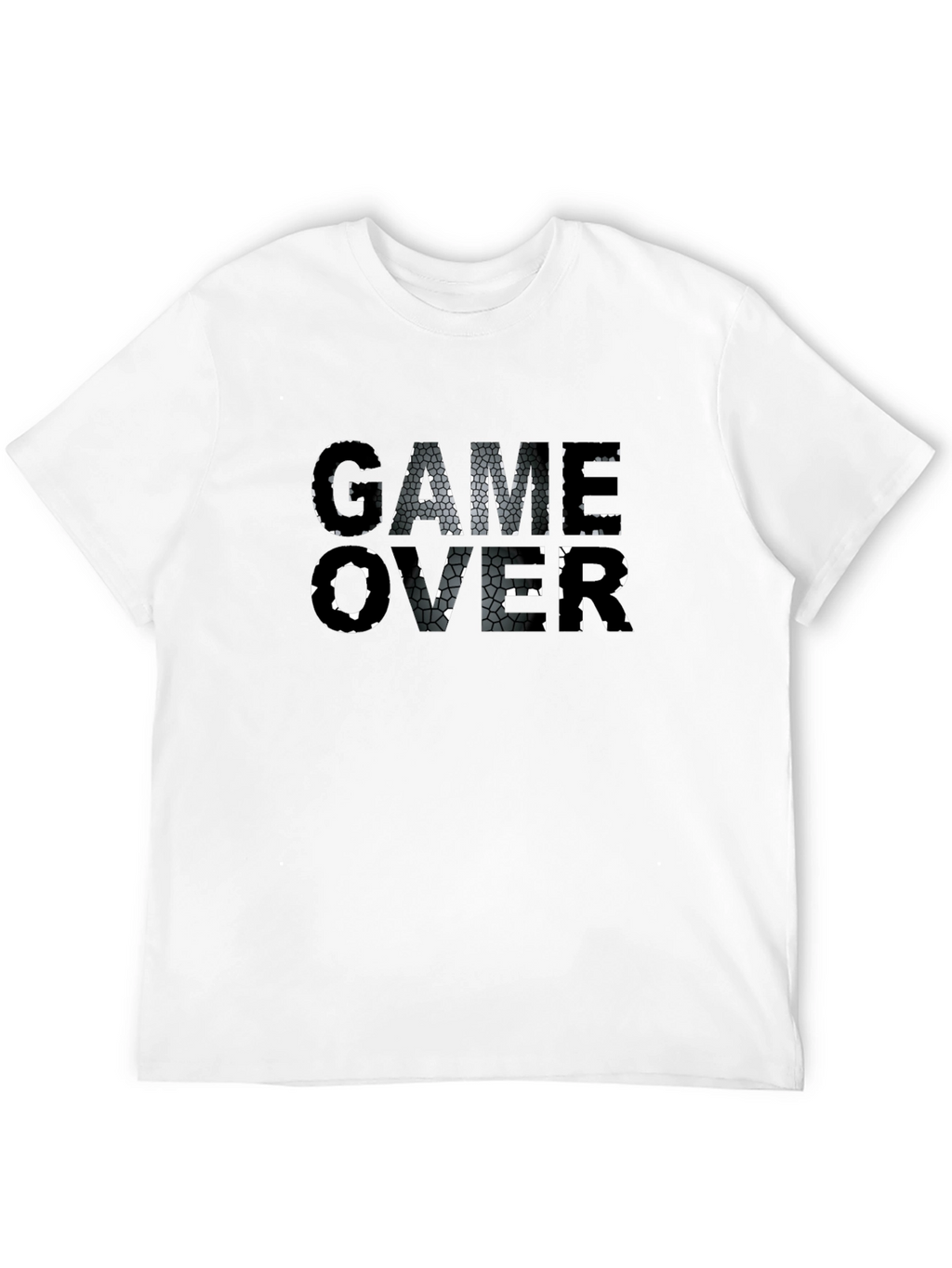 Game Over Graphic Print Black T-Shirt