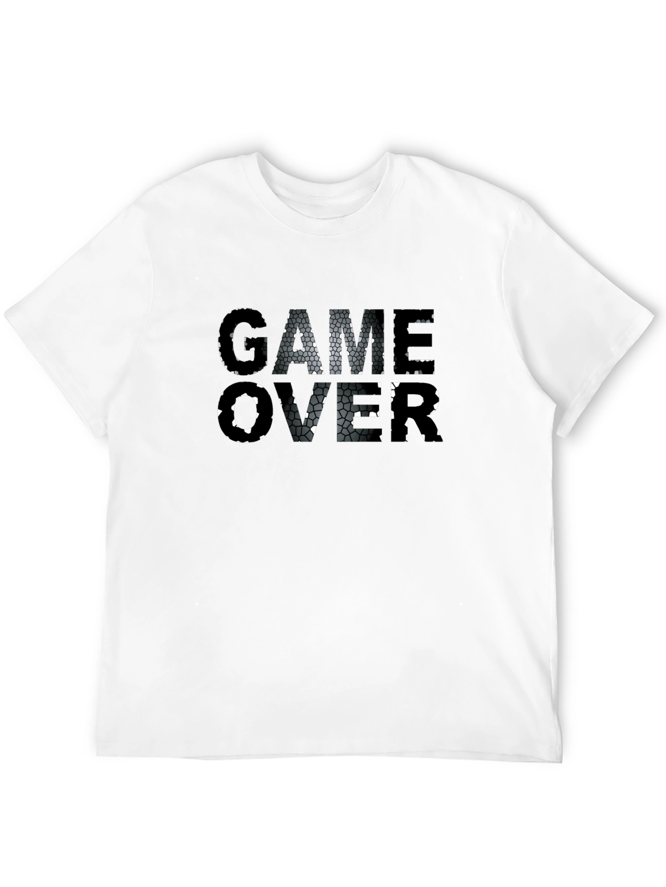 Game Over Graphic Print Black T-Shirt