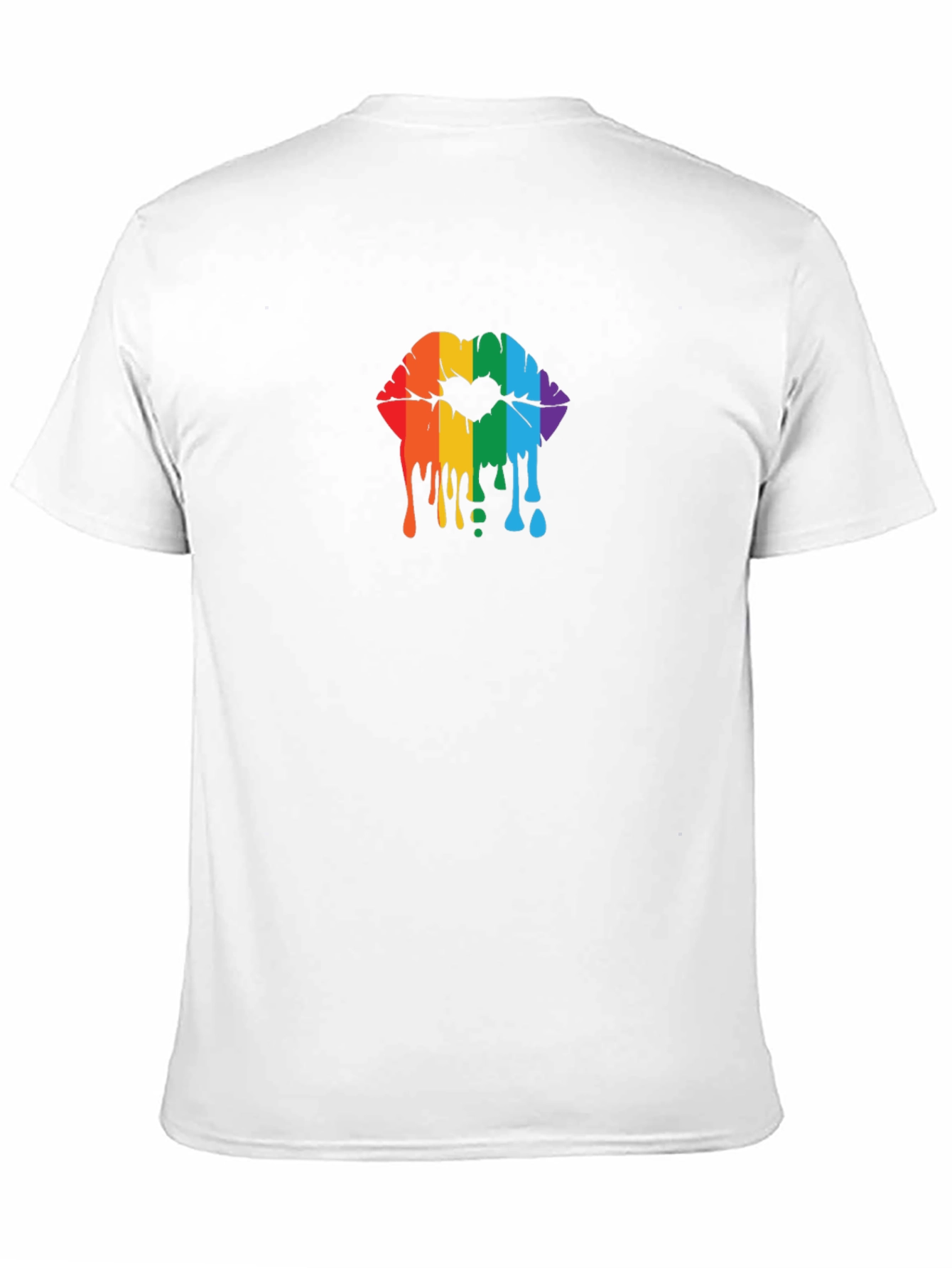 Rainbow Lips Graphic Black T-Shirt
