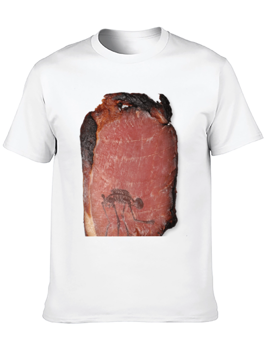 Meat Fossil Funny Black T-Shirt