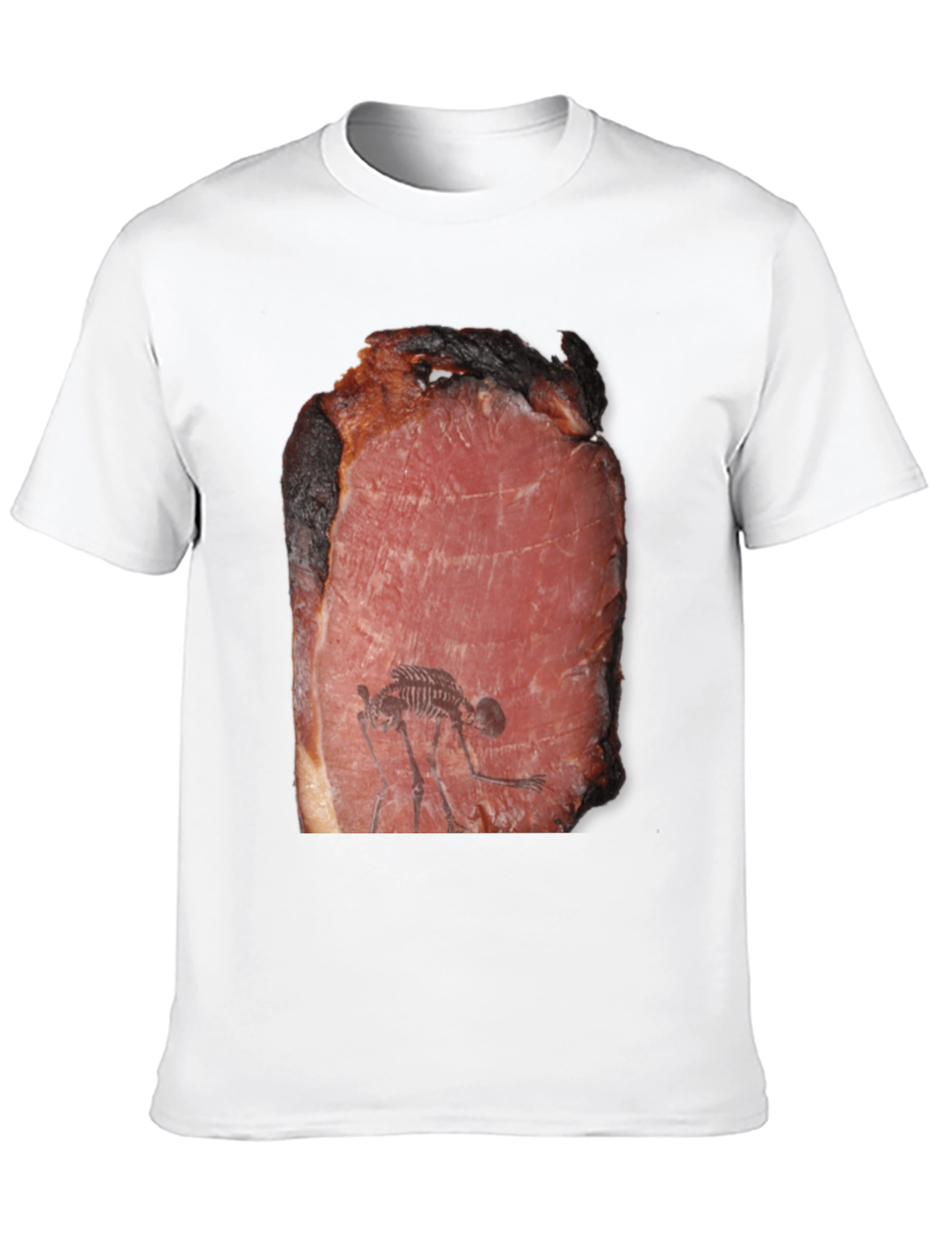Meat Fossil Funny Black T-Shirt