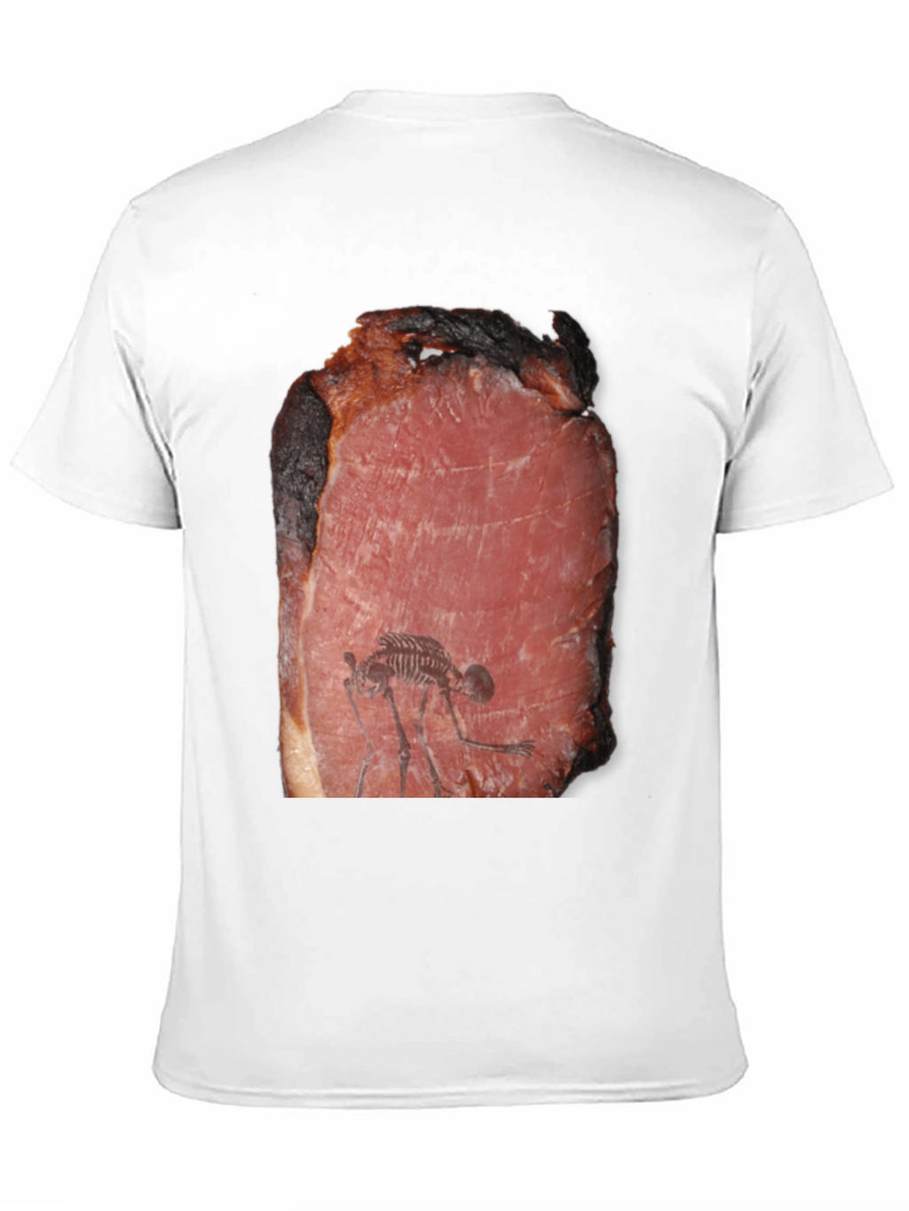 Meat Fossil Funny Black T-Shirt