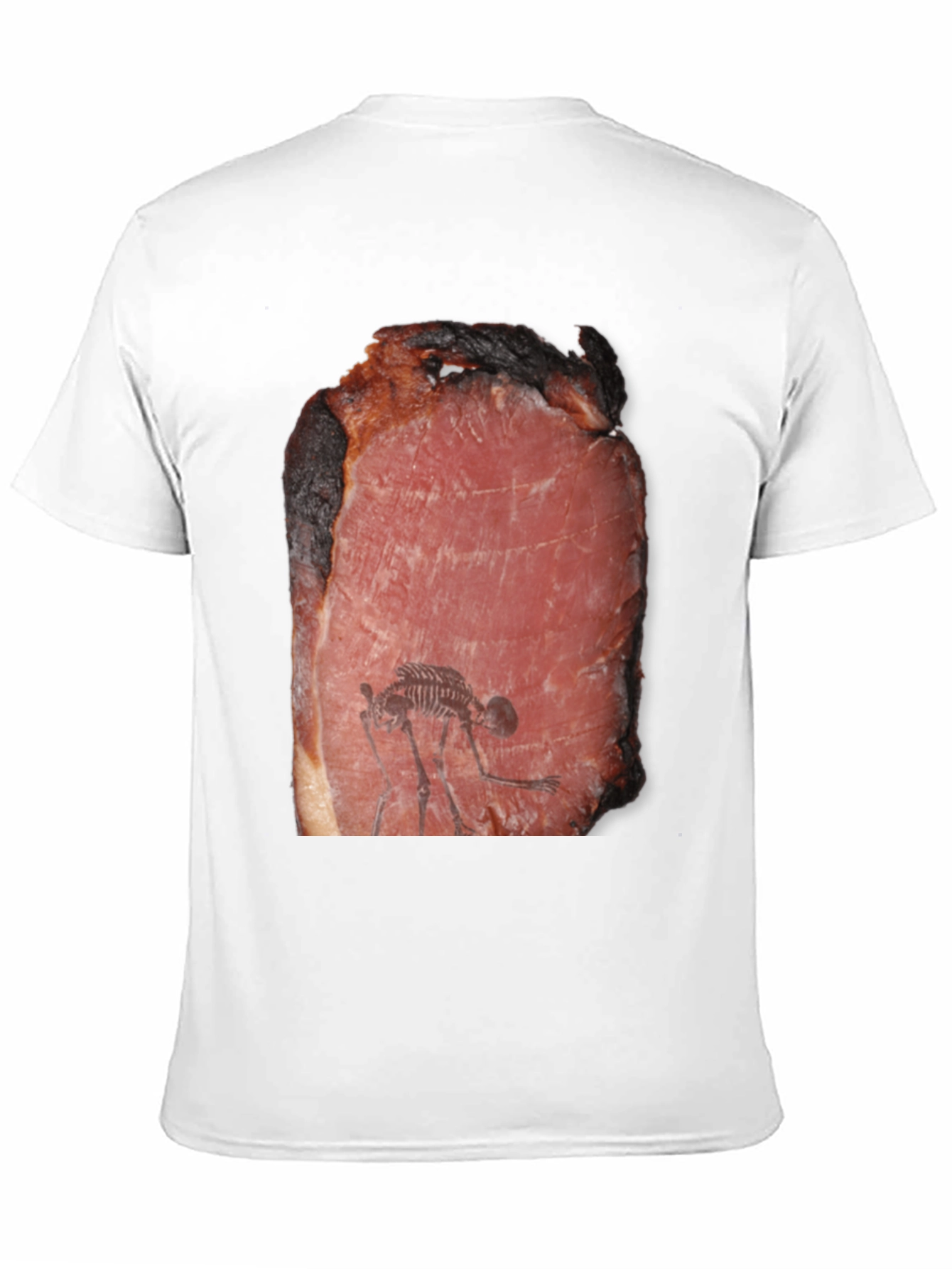 Meat Fossil Funny Black T-Shirt