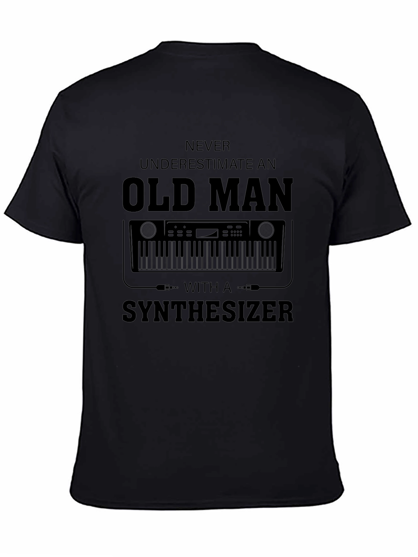 Old Man Synthesizer T-Shirt - Funny Musician Tee