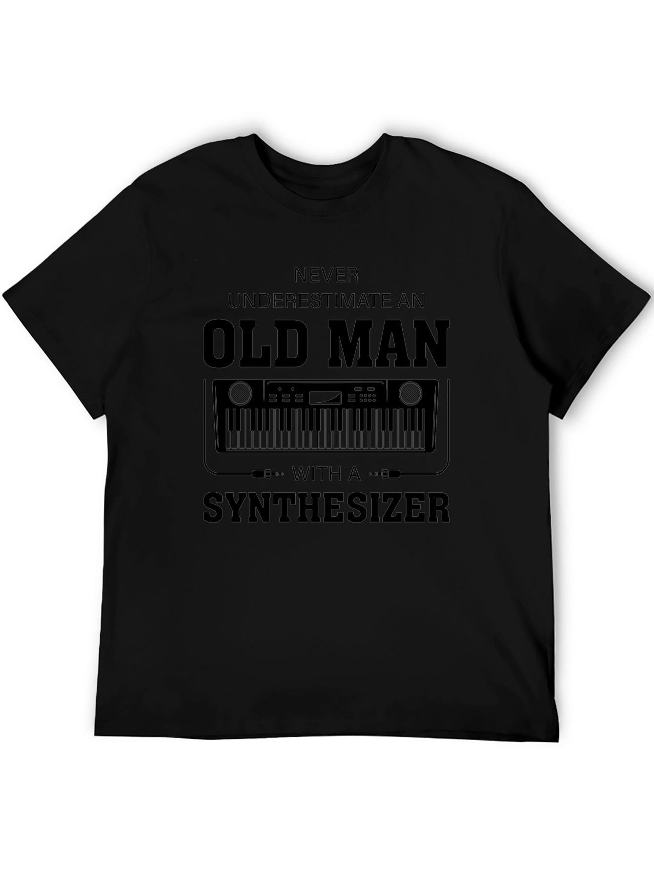 Old Man Synthesizer T-Shirt - Funny Musician Tee