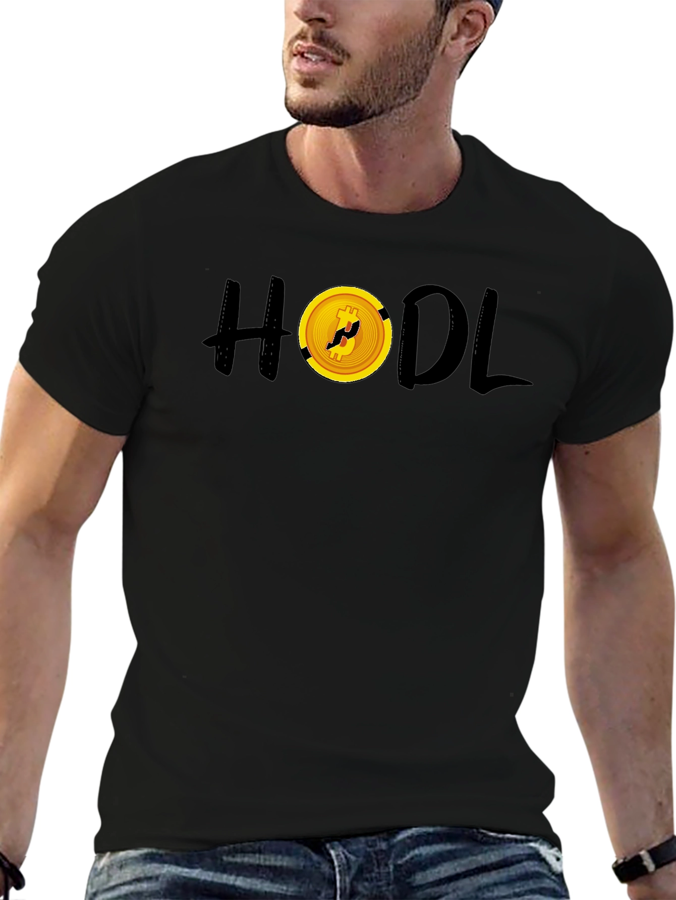 HODL Bitcoin Crypto Black T-Shirt