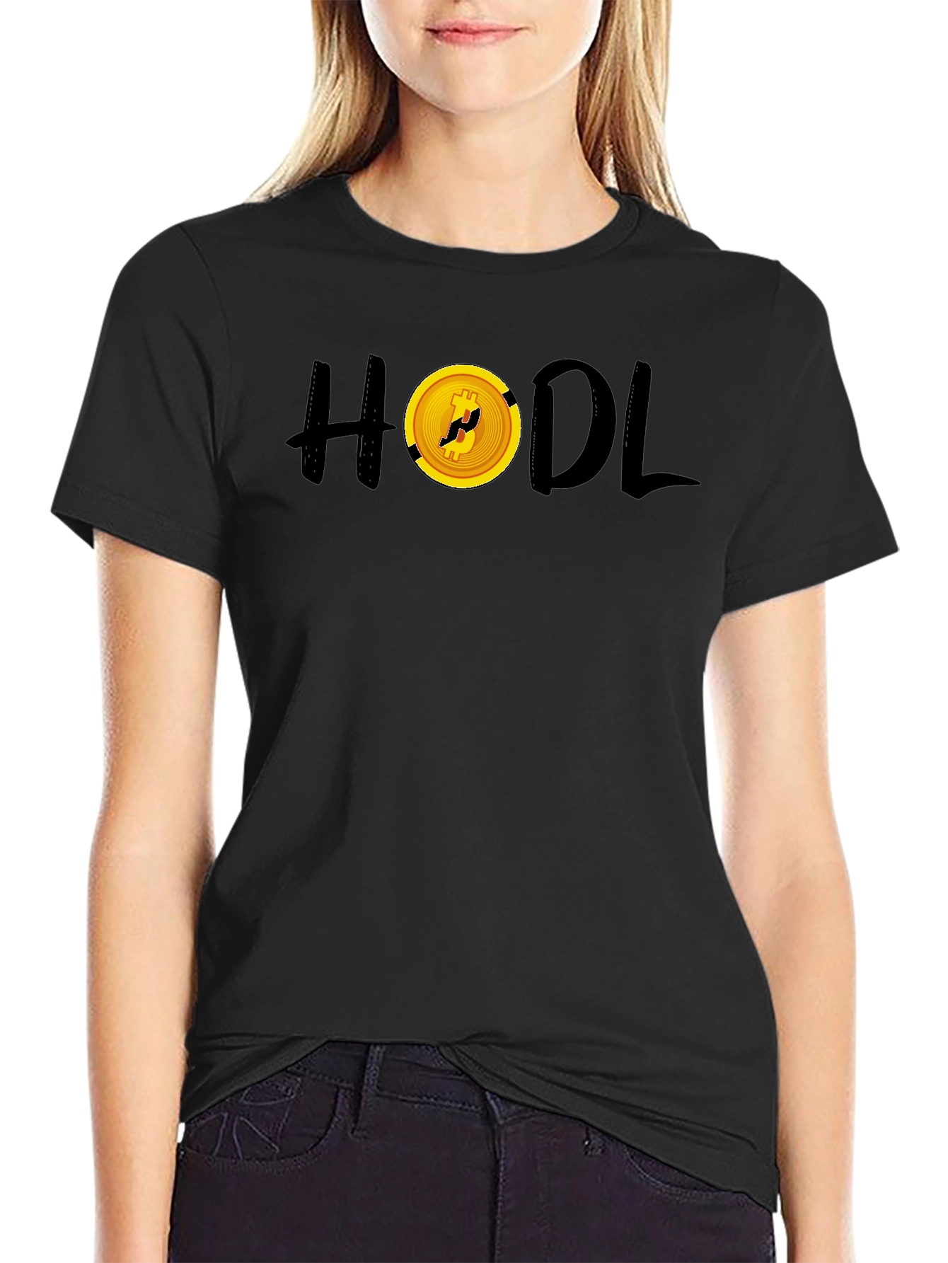 HODL Bitcoin Crypto Black T-Shirt