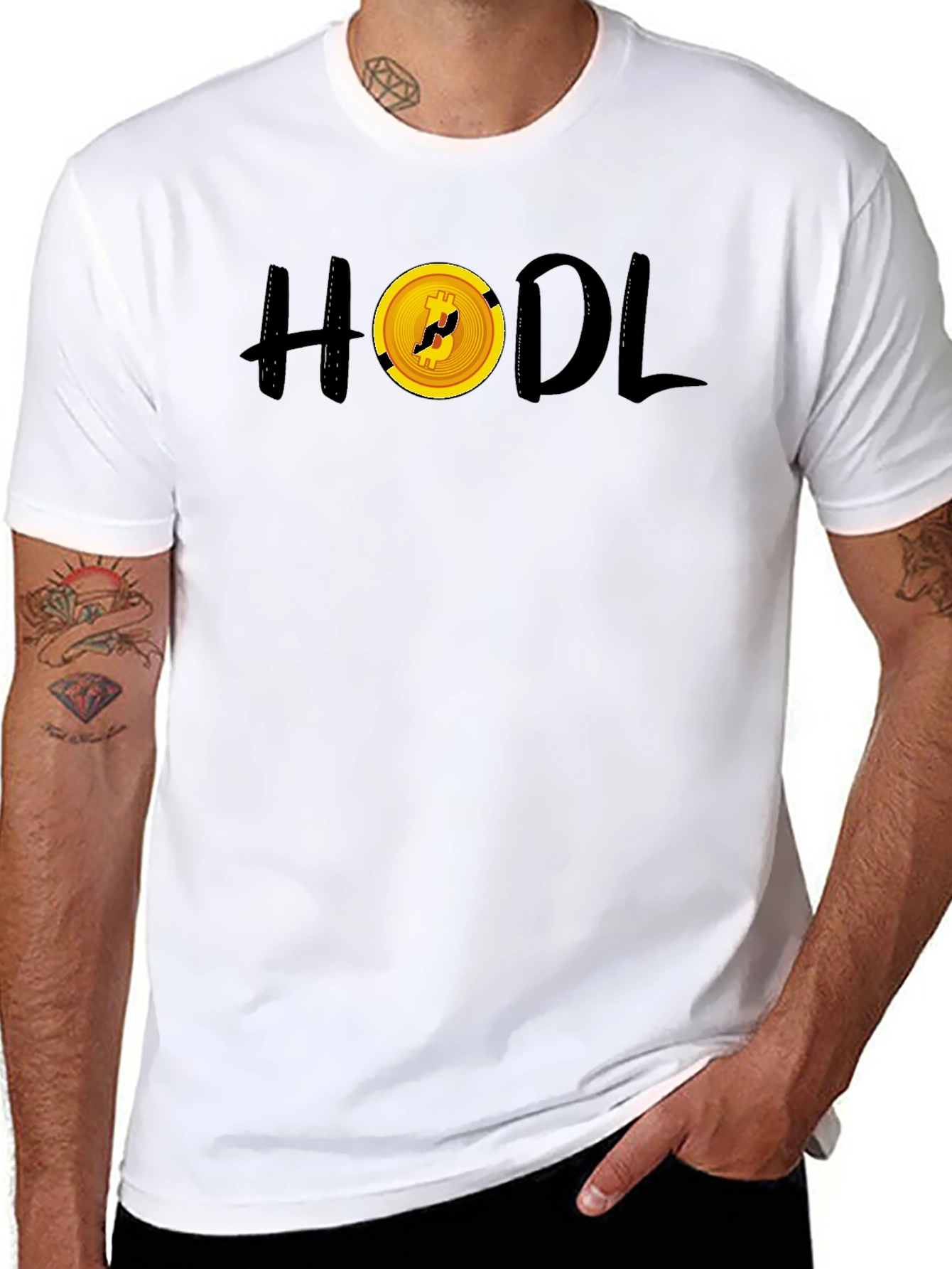 HODL Bitcoin Crypto Black T-Shirt