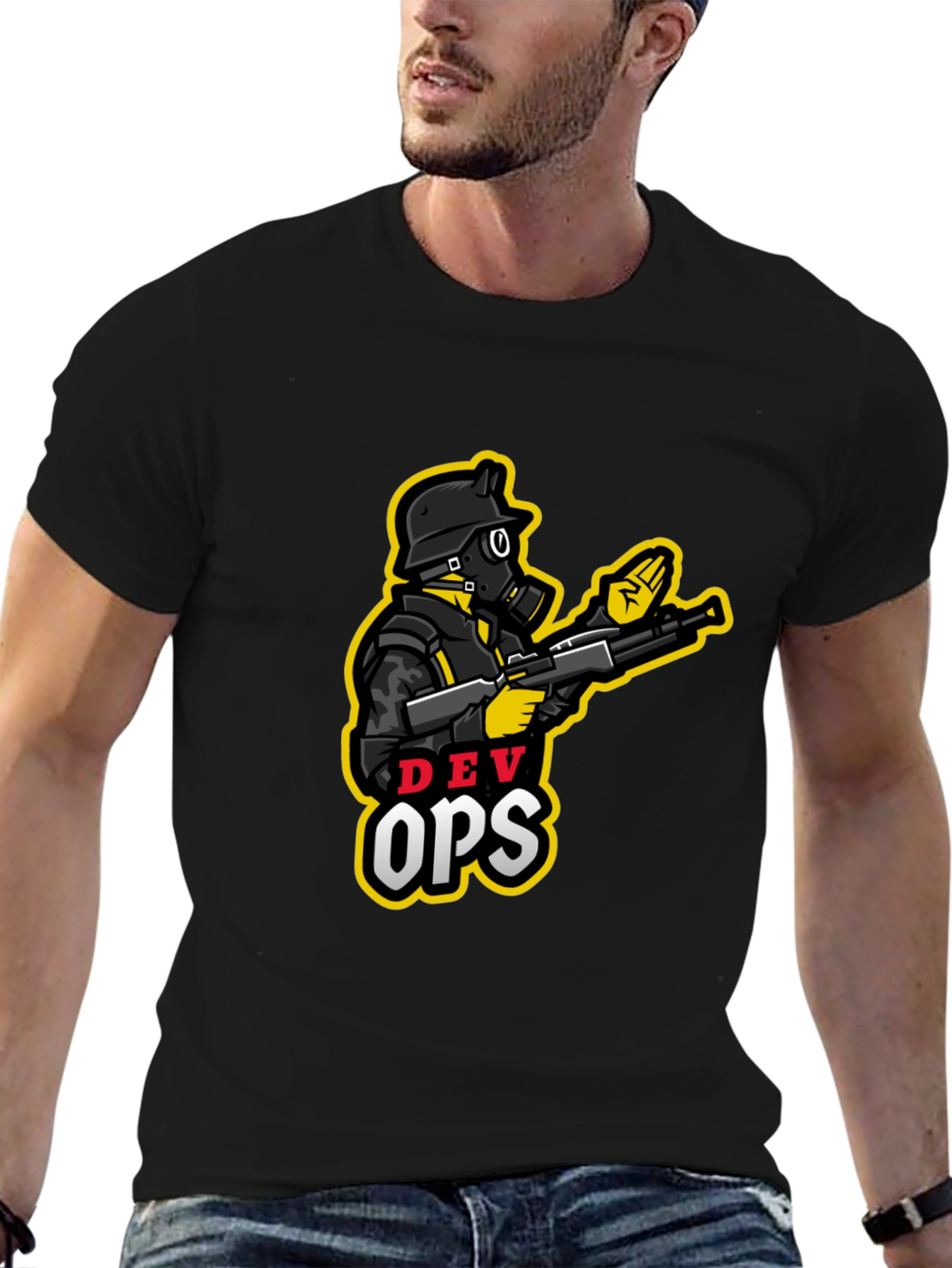 DevOps Soldier Graphic T-Shirt - Cool Design