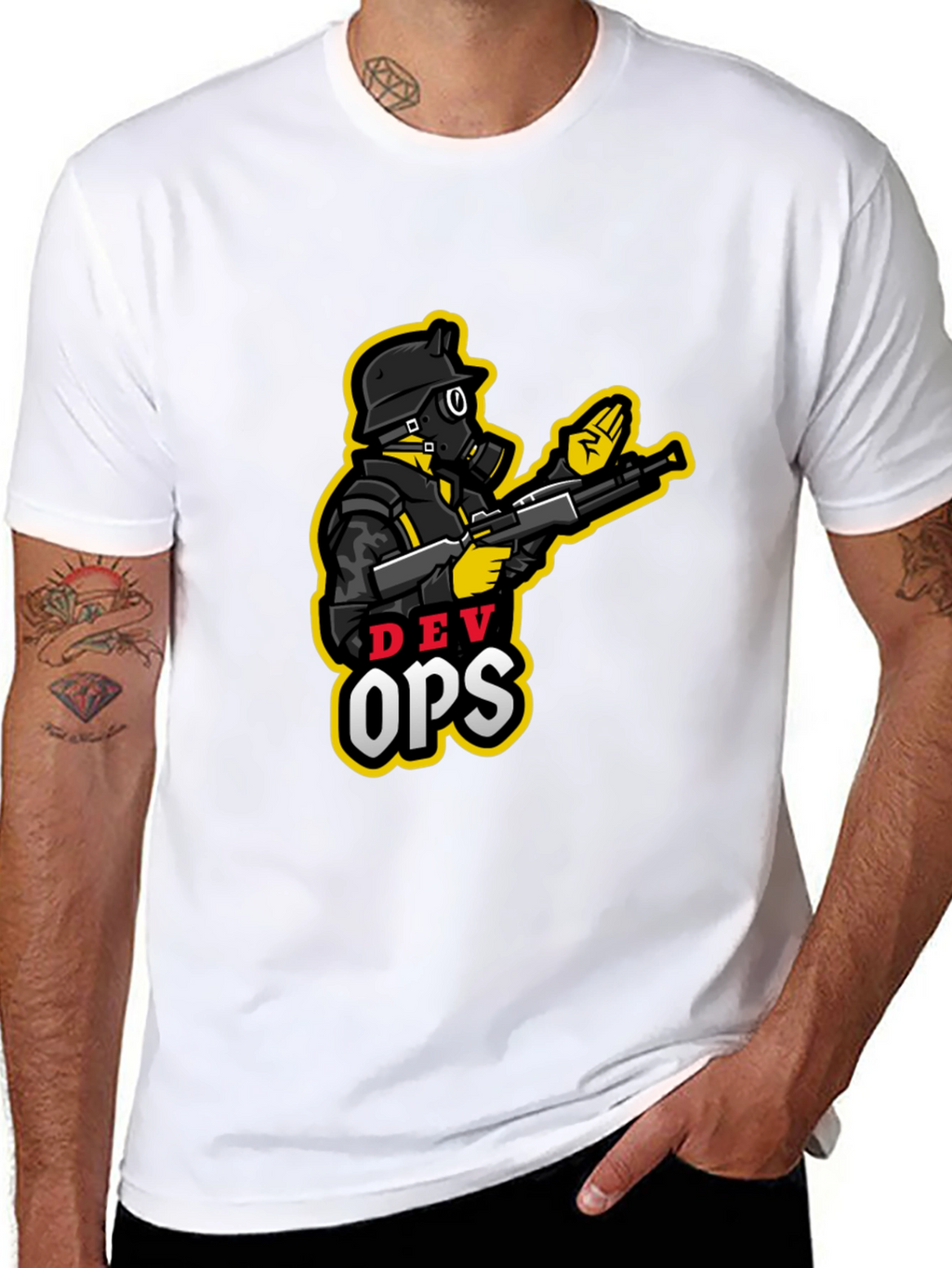 DevOps Soldier Graphic T-Shirt - Cool Design