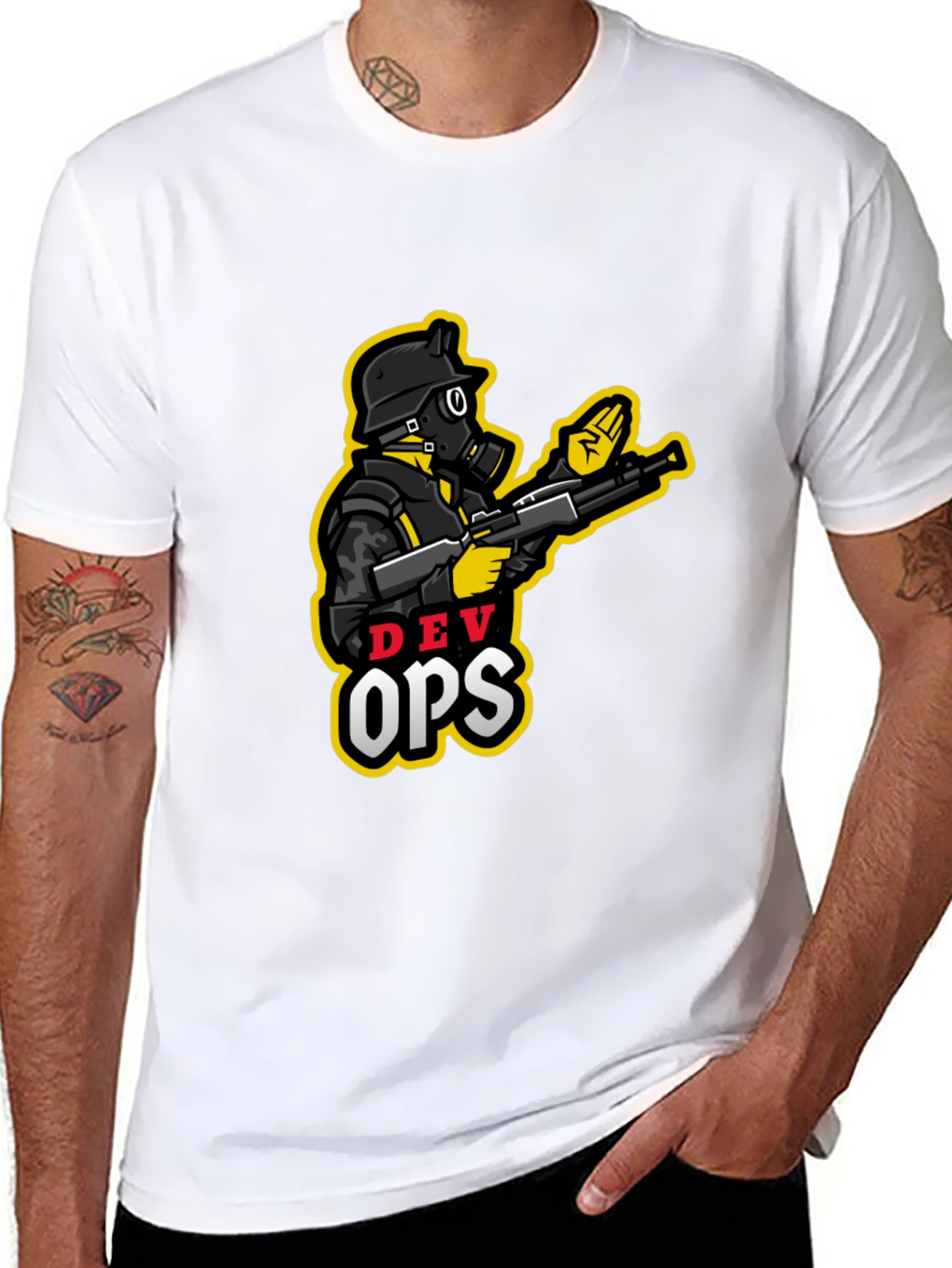 DevOps Soldier Graphic T-Shirt - Cool Design