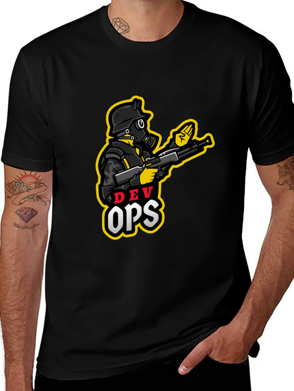 DevOps Soldier Graphic T-Shirt - Cool Design