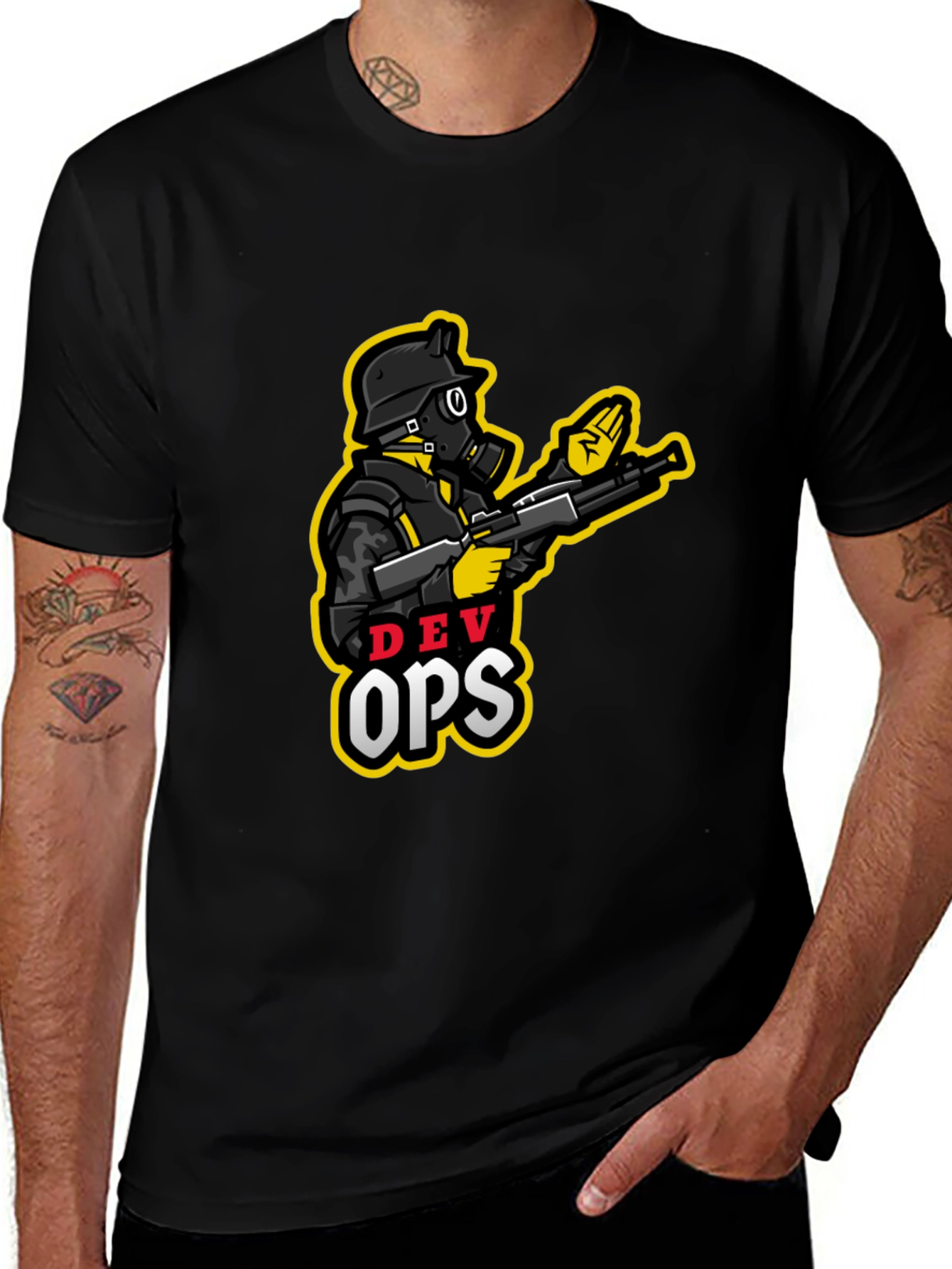 DevOps Soldier Graphic T-Shirt - Cool Design