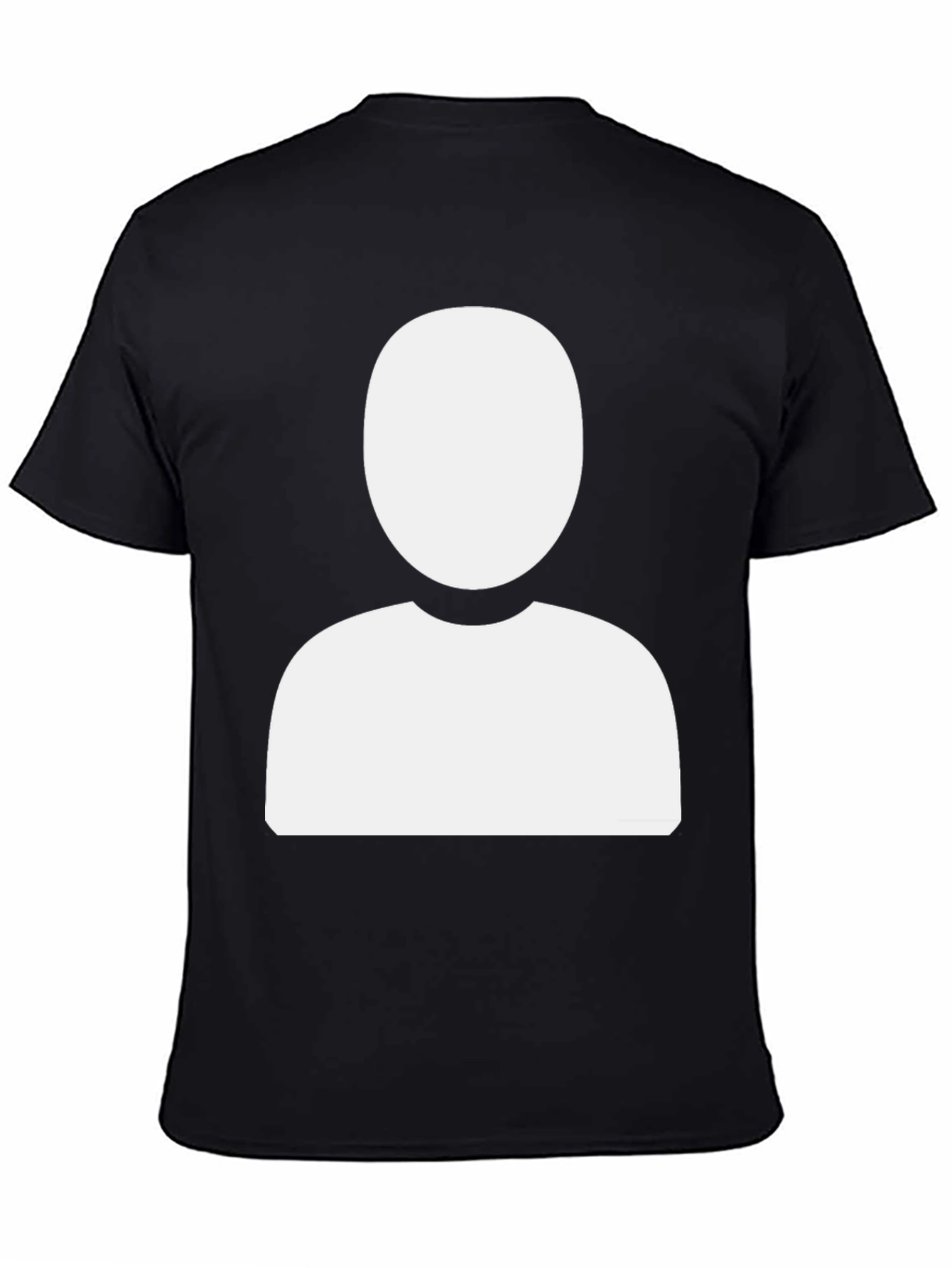 Faceless Profile Black T-Shirt - Modern & Unique