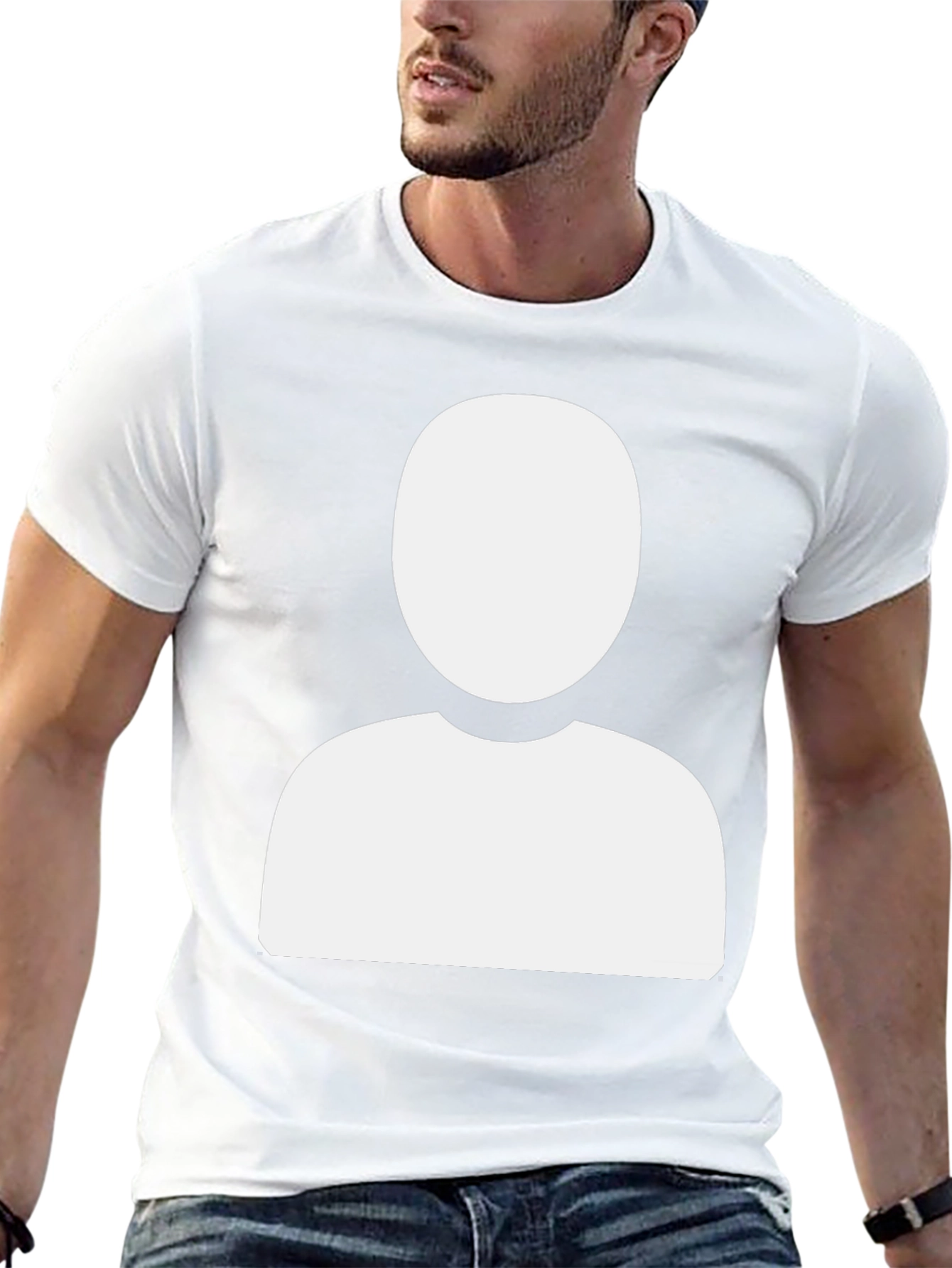 Faceless Profile Black T-Shirt - Modern & Unique
